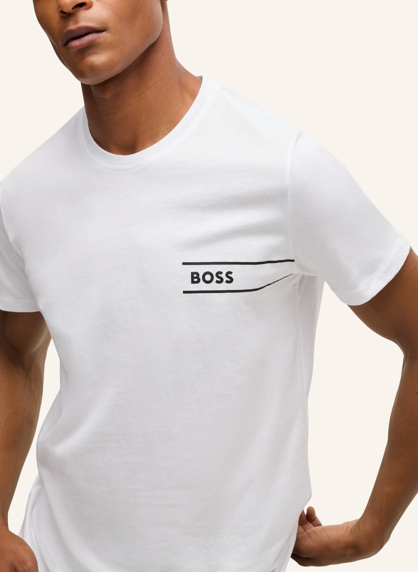 BOSS Unterwäsche Top TSHIRTRN 24 Regular Fit, Farbe: WEISS (Bild 3)