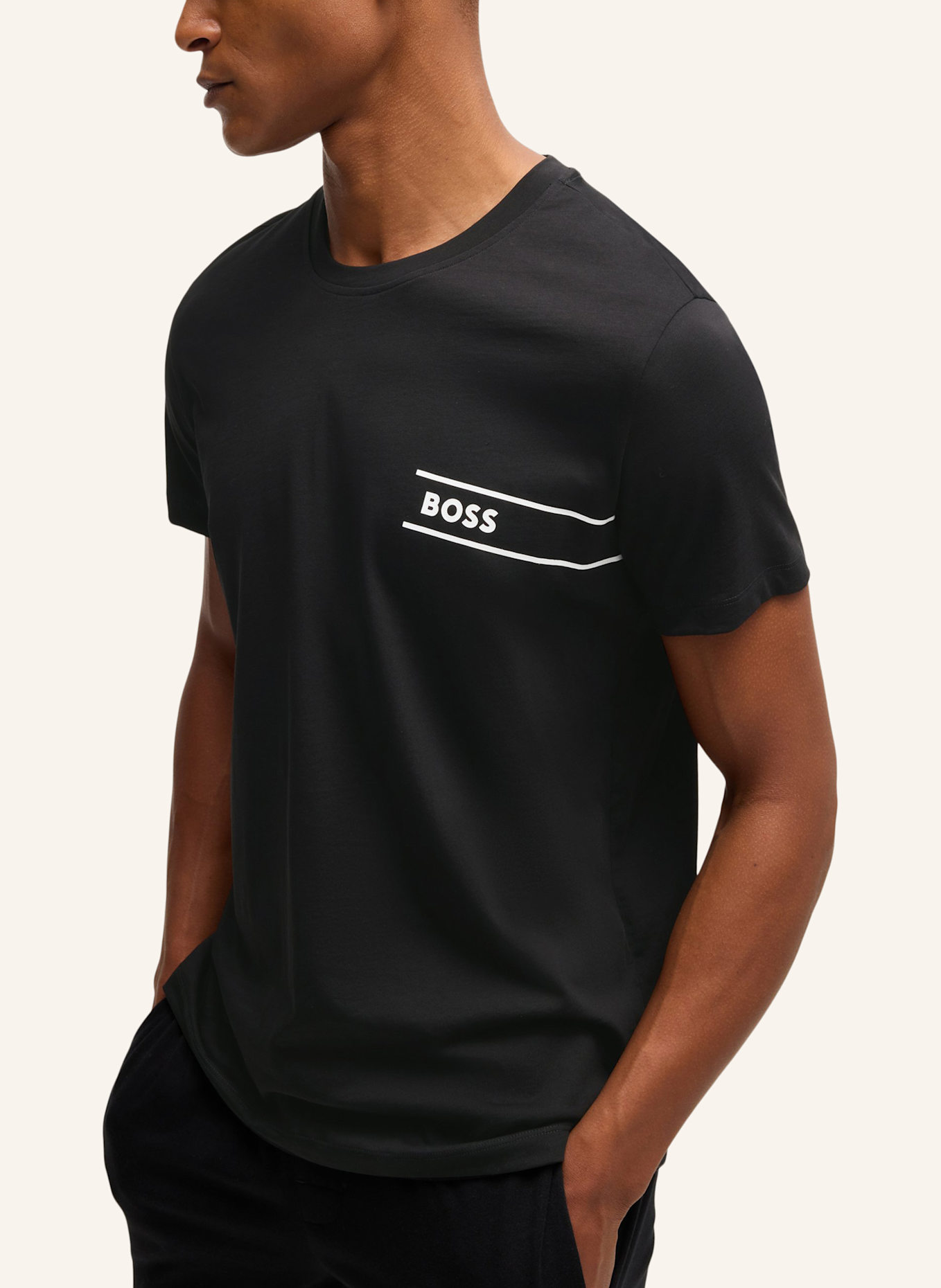 BOSS Unterwäsche Top TSHIRTRN 24 Regular Fit, Farbe: SCHWARZ (Bild 4)