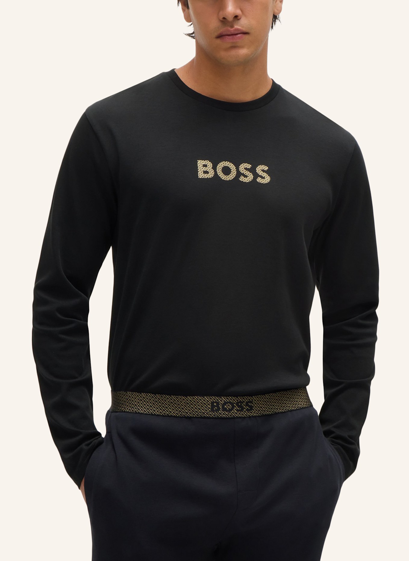 BOSS Pyjama-Set GIFT LONG SET Regular Fit, Farbe: SCHWARZ (Bild 5)