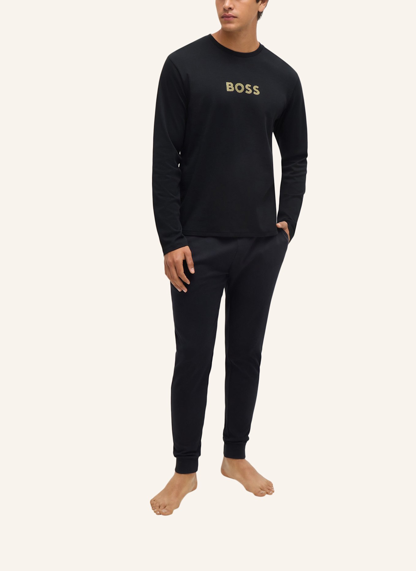 BOSS Pyjama-Set GIFT LONG SET Regular Fit, Farbe: SCHWARZ (Bild 4)