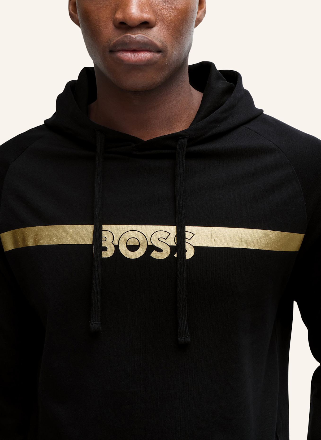 BOSS Loungewear Oberteil AUTHENTIC HOODIE Regular Fit, Farbe: SCHWARZ (Bild 3)