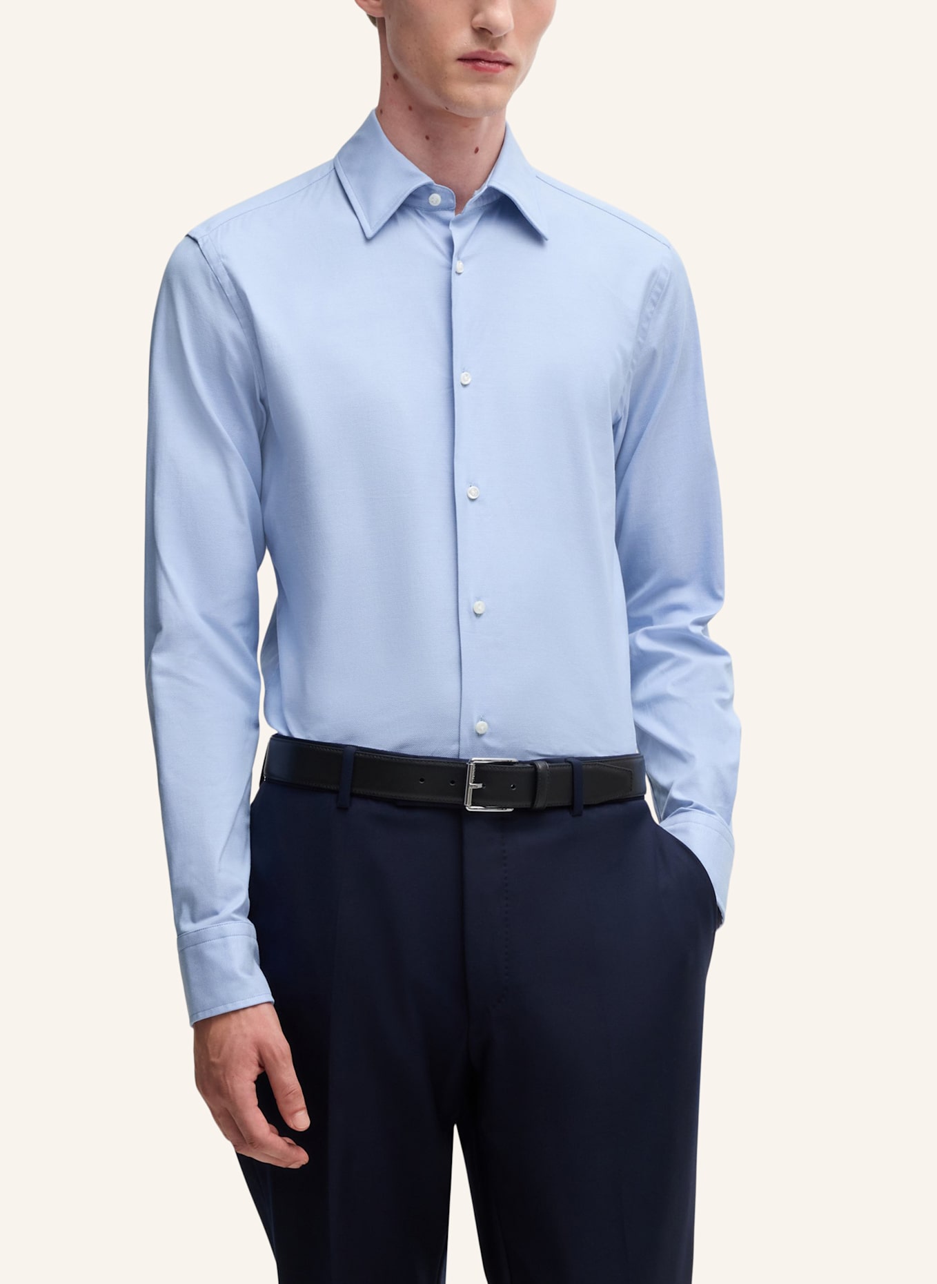 BOSS Business Hemd L-HAYS-KENT-C1-243 Slim Fit, Farbe: HELLBLAU (Bild 5)