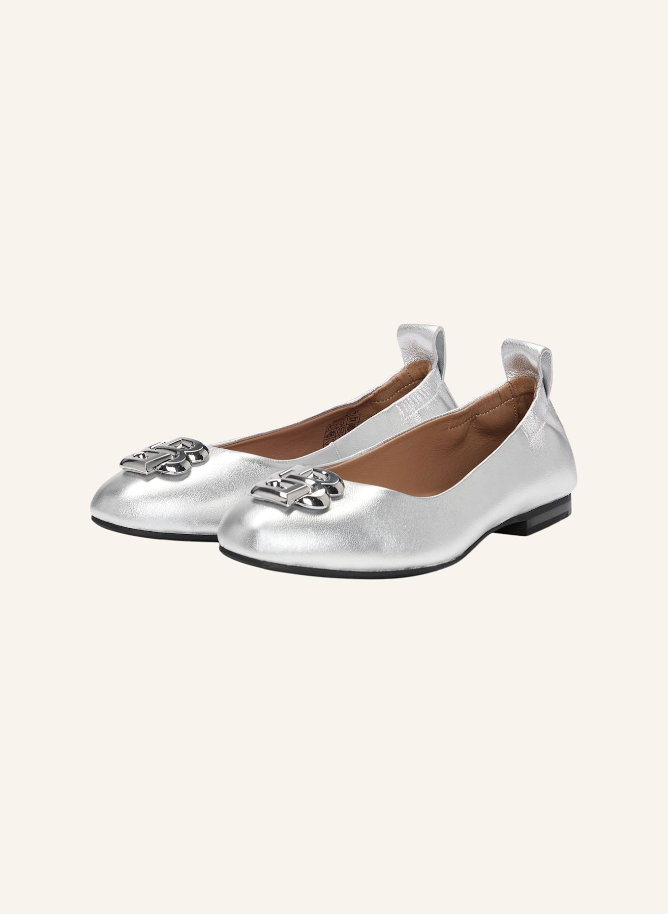 BOSS Flacher Schuh DASY_BALLERINA_LMNBB, Farbe: SILBER (Bild 1)