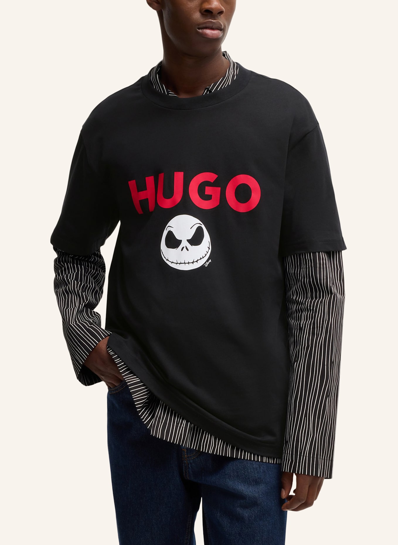 HUGO T-Shirt DIGHTMARE_NBC Relaxed Fit, Farbe: SCHWARZ (Bild 4)