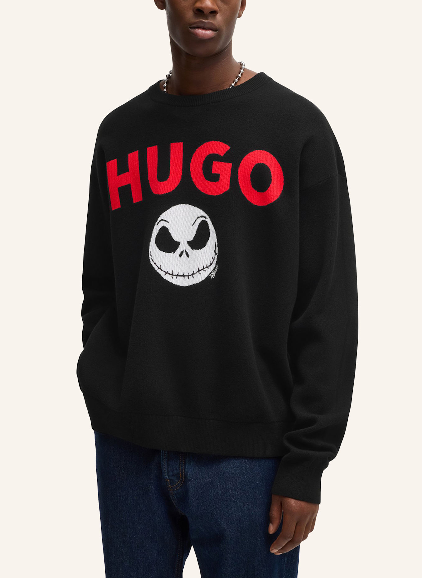 HUGO Pullover SELM_NBC Oversize Fit, Farbe: SCHWARZ (Bild 4)