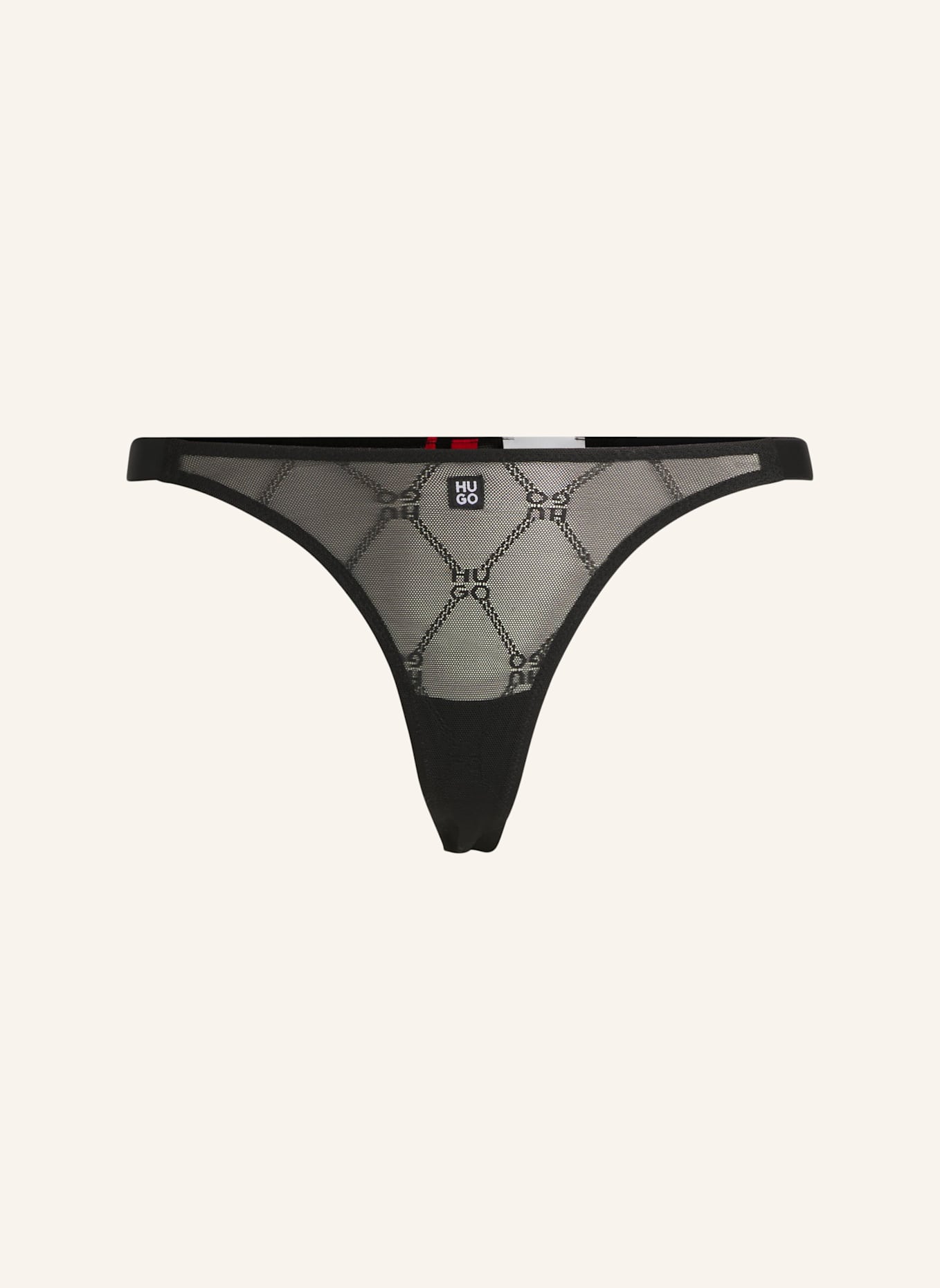 HUGO Slip THONG SPORTY LACE, Farbe: SCHWARZ (Bild 1)