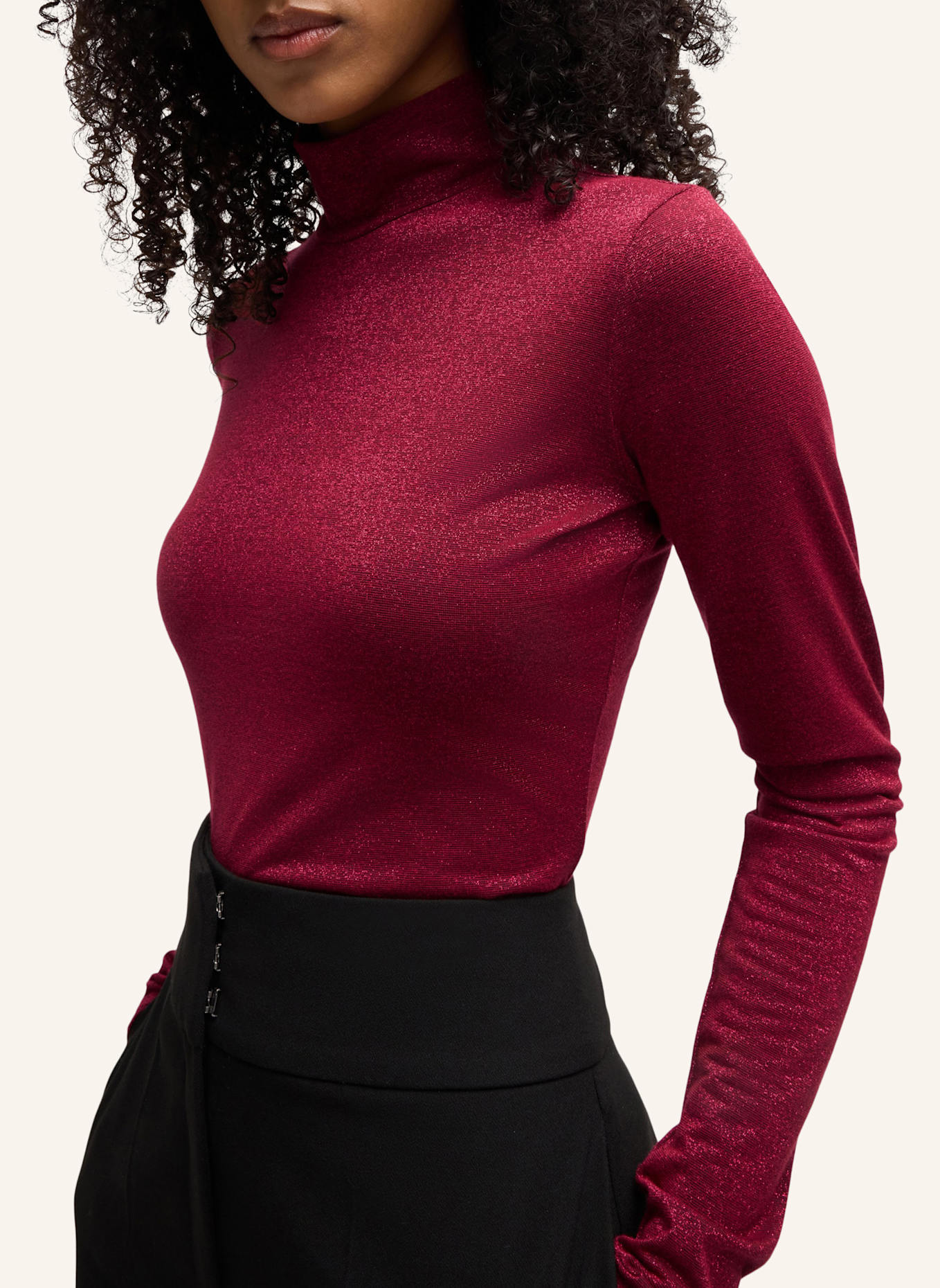 HUGO Casual Top DELAINA Regular Fit, Farbe: ROT (Bild 3)