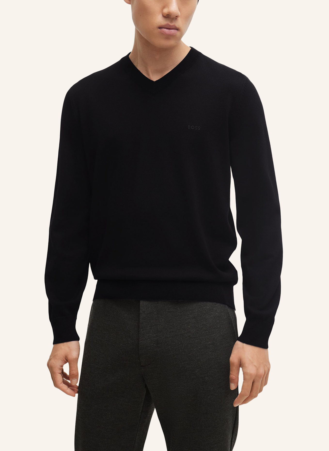 BOSS Pullover PACELLO-L Regular Fit, Farbe: SCHWARZ (Bild 4)