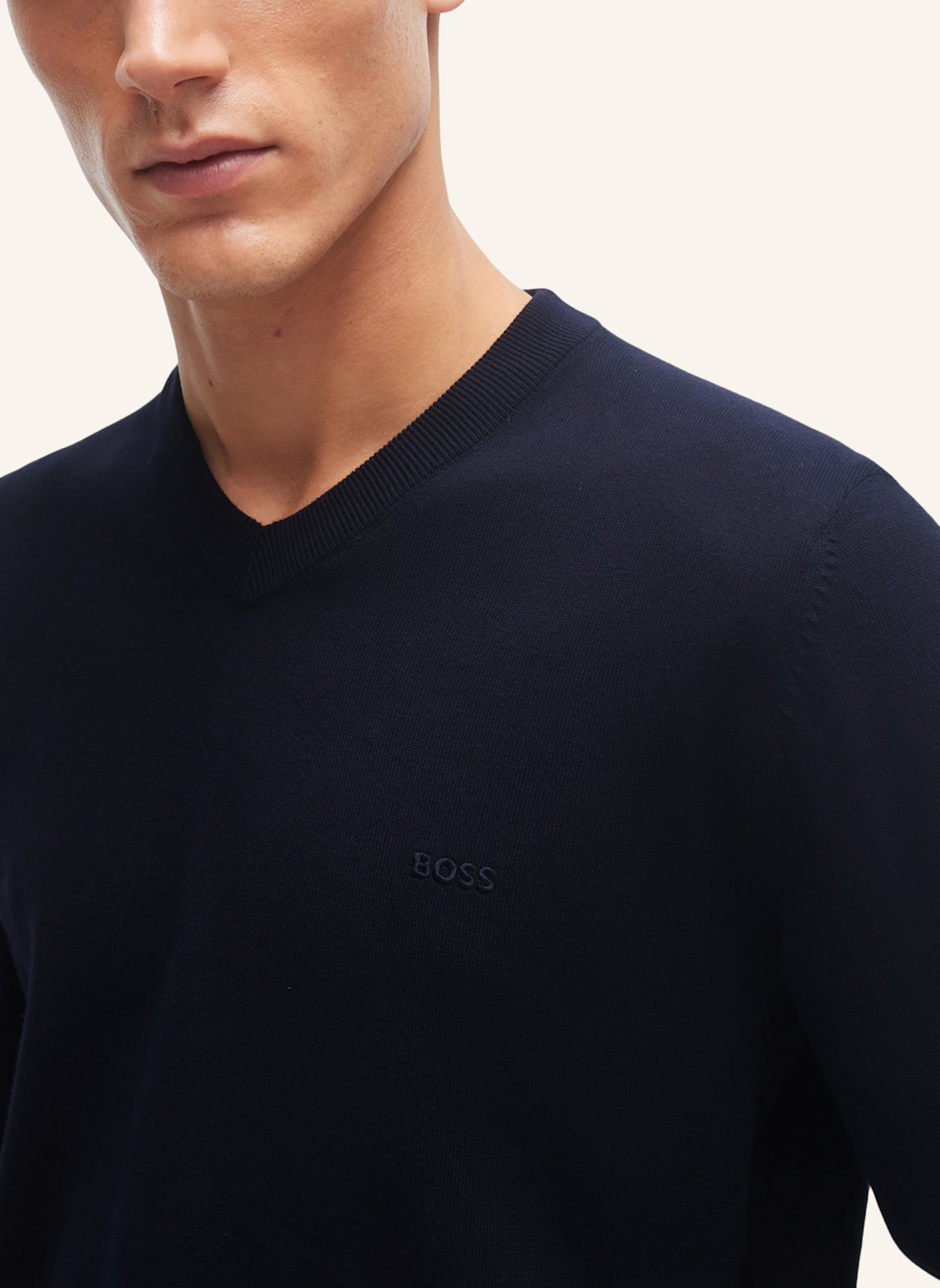 BOSS Pullover PACELLO-L Regular Fit, Farbe: DUNKELBLAU (Bild 3)