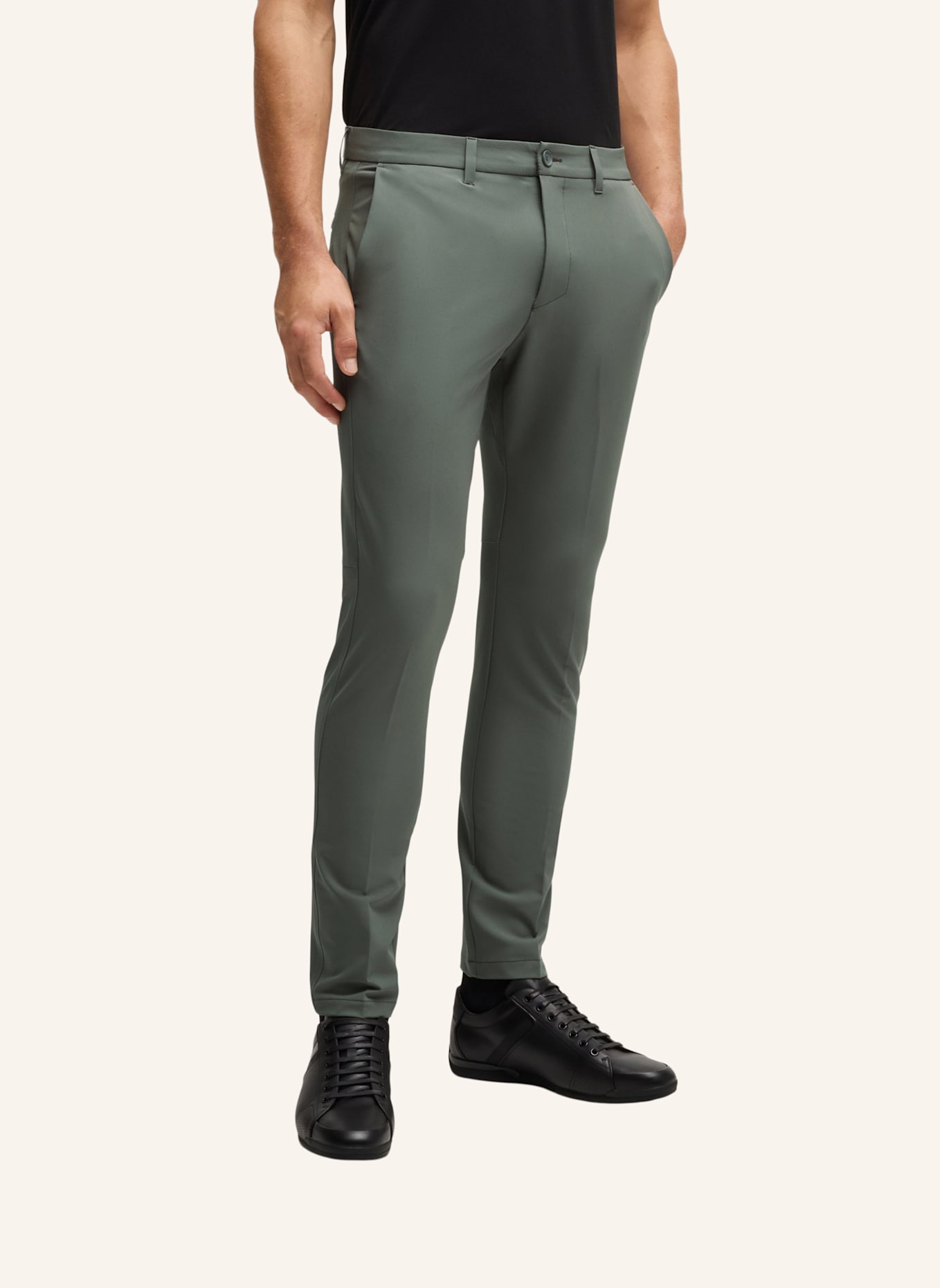 BOSS Casual Hose T_COMMUTER-SLIM Slim Fit, Farbe: HELLGRAU (Bild 5)