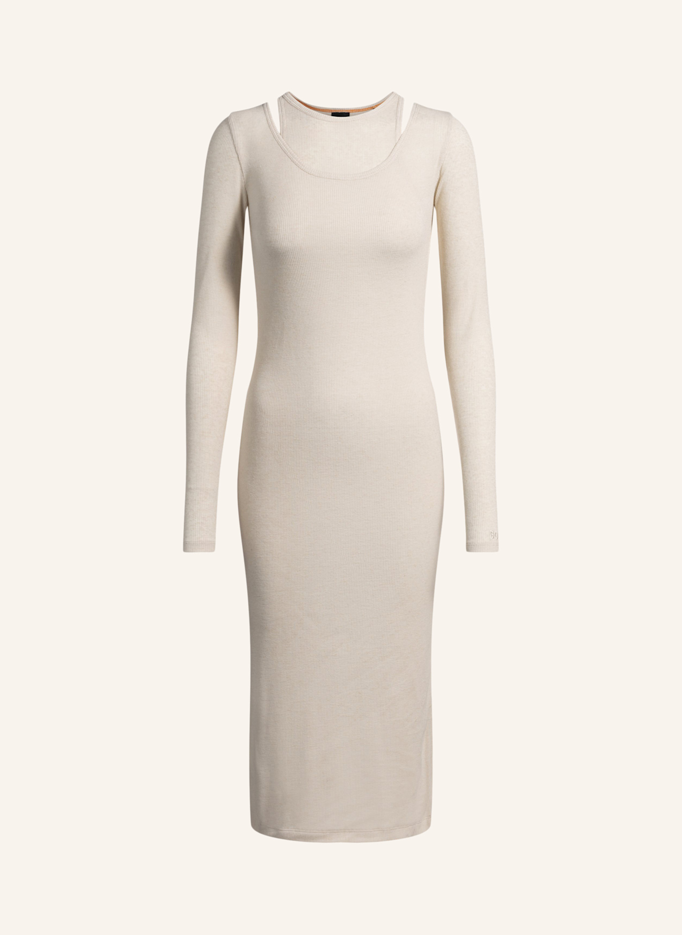 BOSS Jersey-Kleid C_ECNA Regular Fit, Farbe: WEISS (Bild 1)