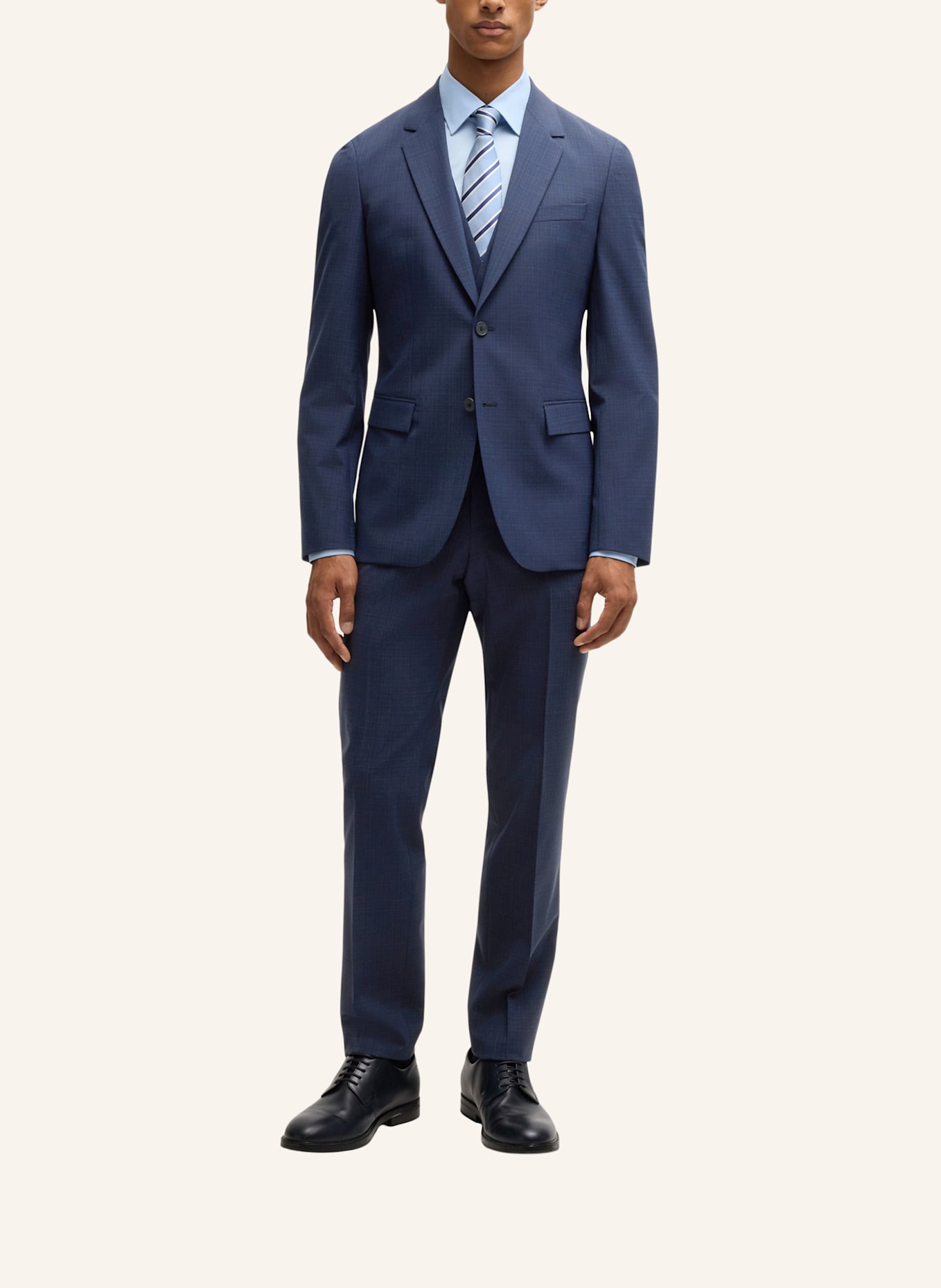 BOSS Business Anzug H-HOUSTON-3PCS-251 Slim Fit: DUNKELBLAU