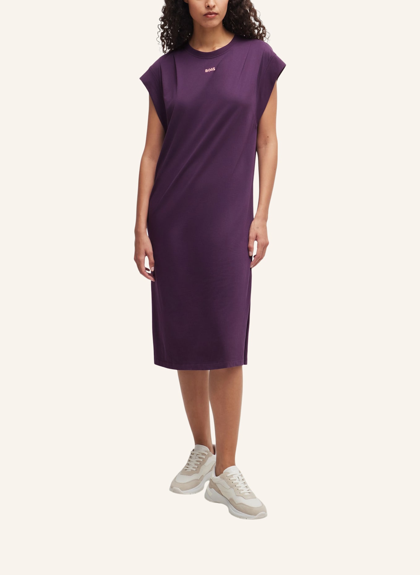 BOSS Jersey-Kleid C_EDRESS_4, Farbe: DUNKELLILA (Bild 5)