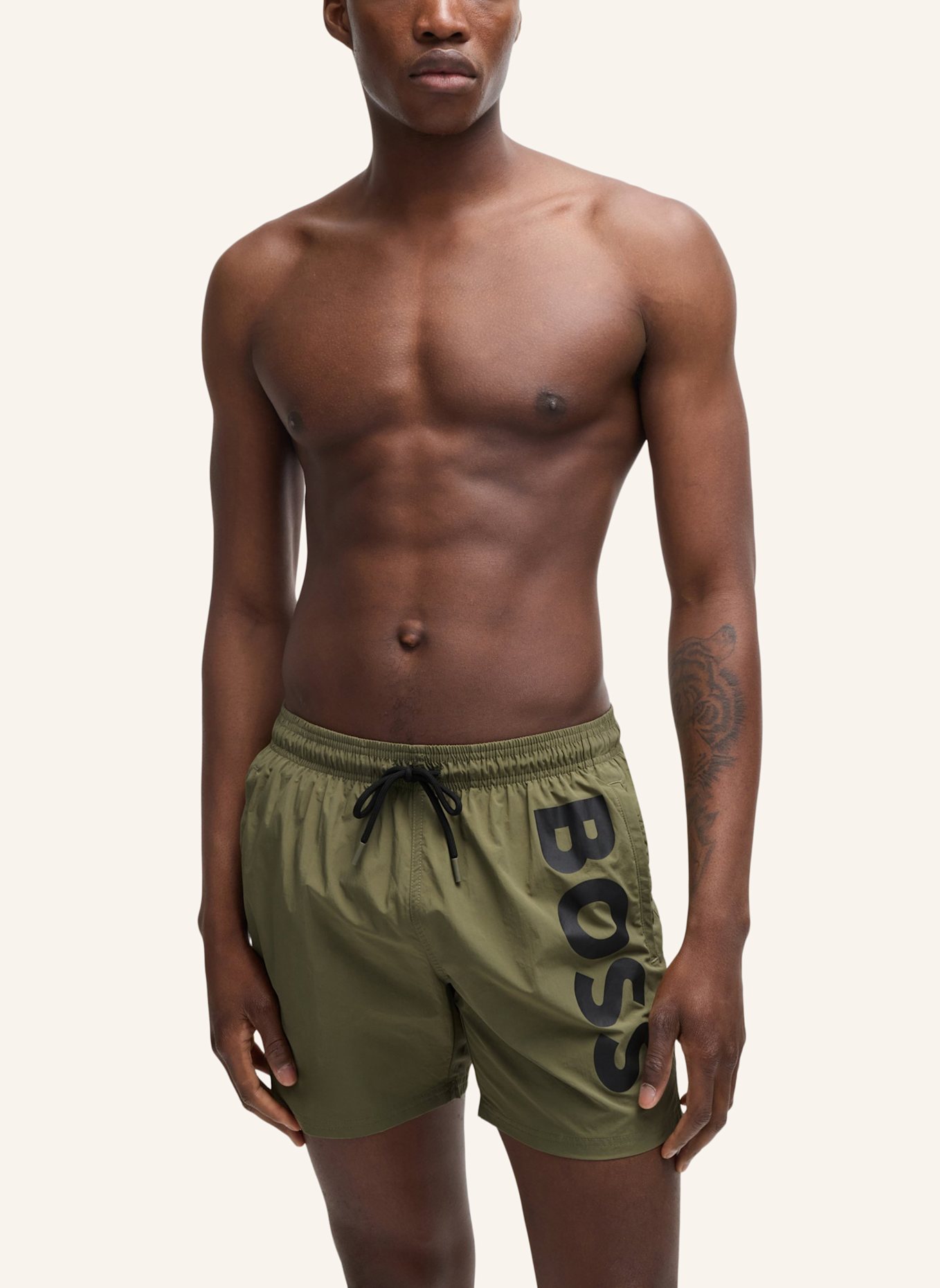 BOSS Badeshort OCTOPUS, Farbe: KHAKI (Bild 4)