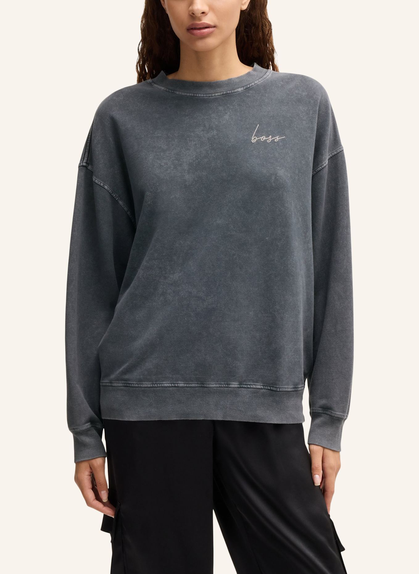 BOSS Sweatshirt C_ELASLOGAN, Farbe: SCHWARZ (Bild 4)