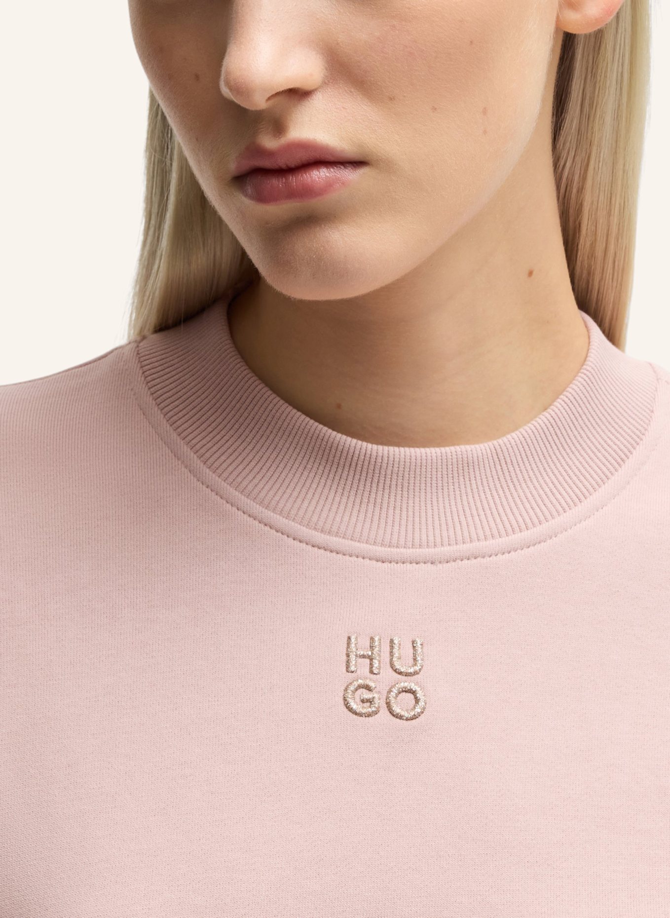 HUGO Sweatshirt DAXANDRIA Relaxed Fit, Farbe: HELLROSA (Bild 3)