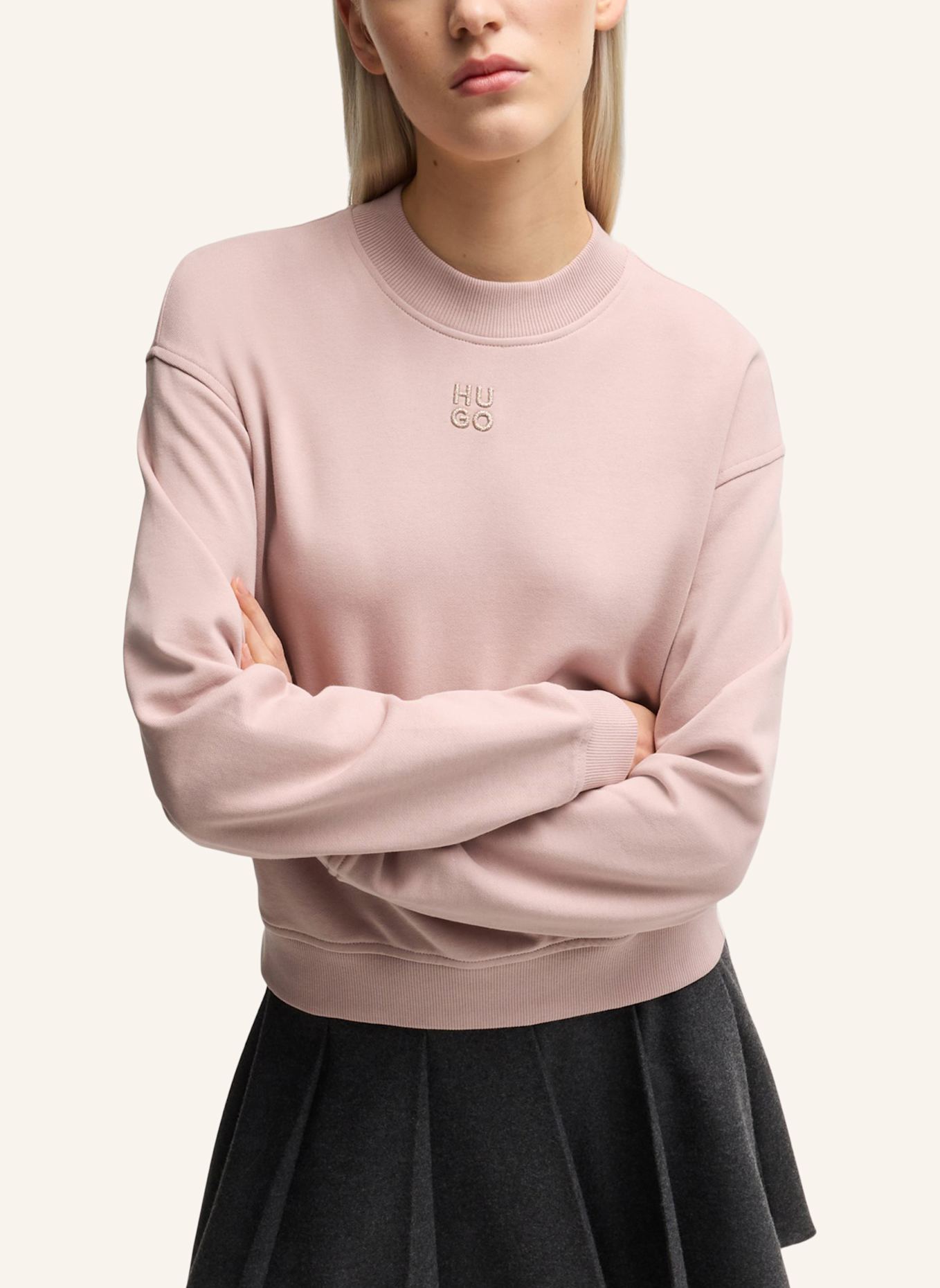 HUGO Sweatshirt DAXANDRIA Relaxed Fit, Farbe: HELLROSA (Bild 4)