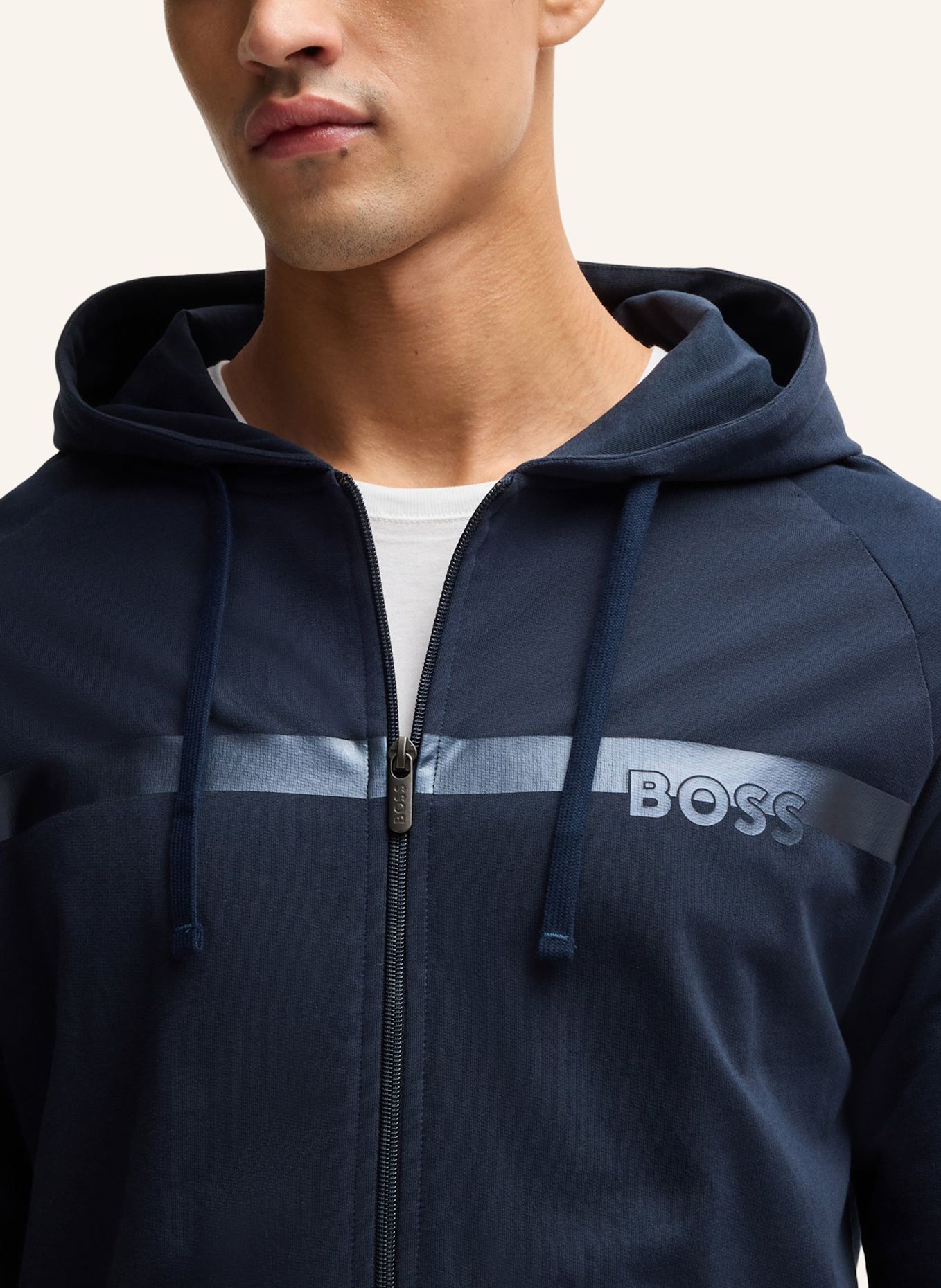 BOSS Loungewear Jacke AUTHENTIC JACKET H Regular Fit, Farbe: DUNKELBLAU (Bild 3)