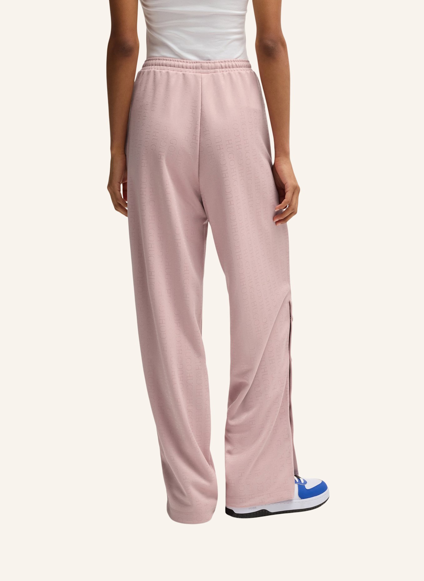 HUGO Casual Hose NICOLE_B Oversize Fit, Farbe: WEISS (Bild 3)