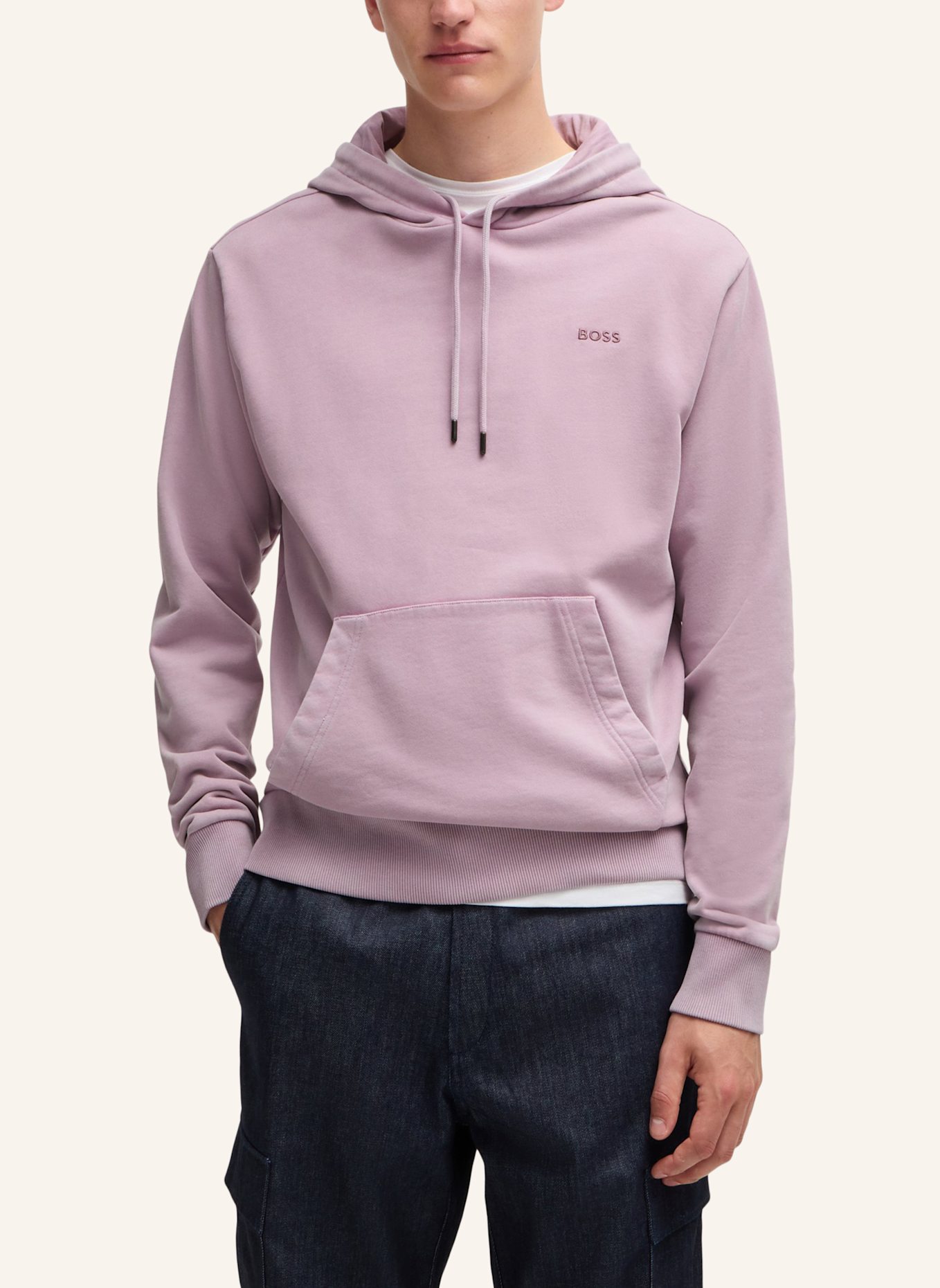 BOSS Sweatshirt WEPEACHHOOD Relaxed Fit, Farbe: HELLLILA (Bild 4)