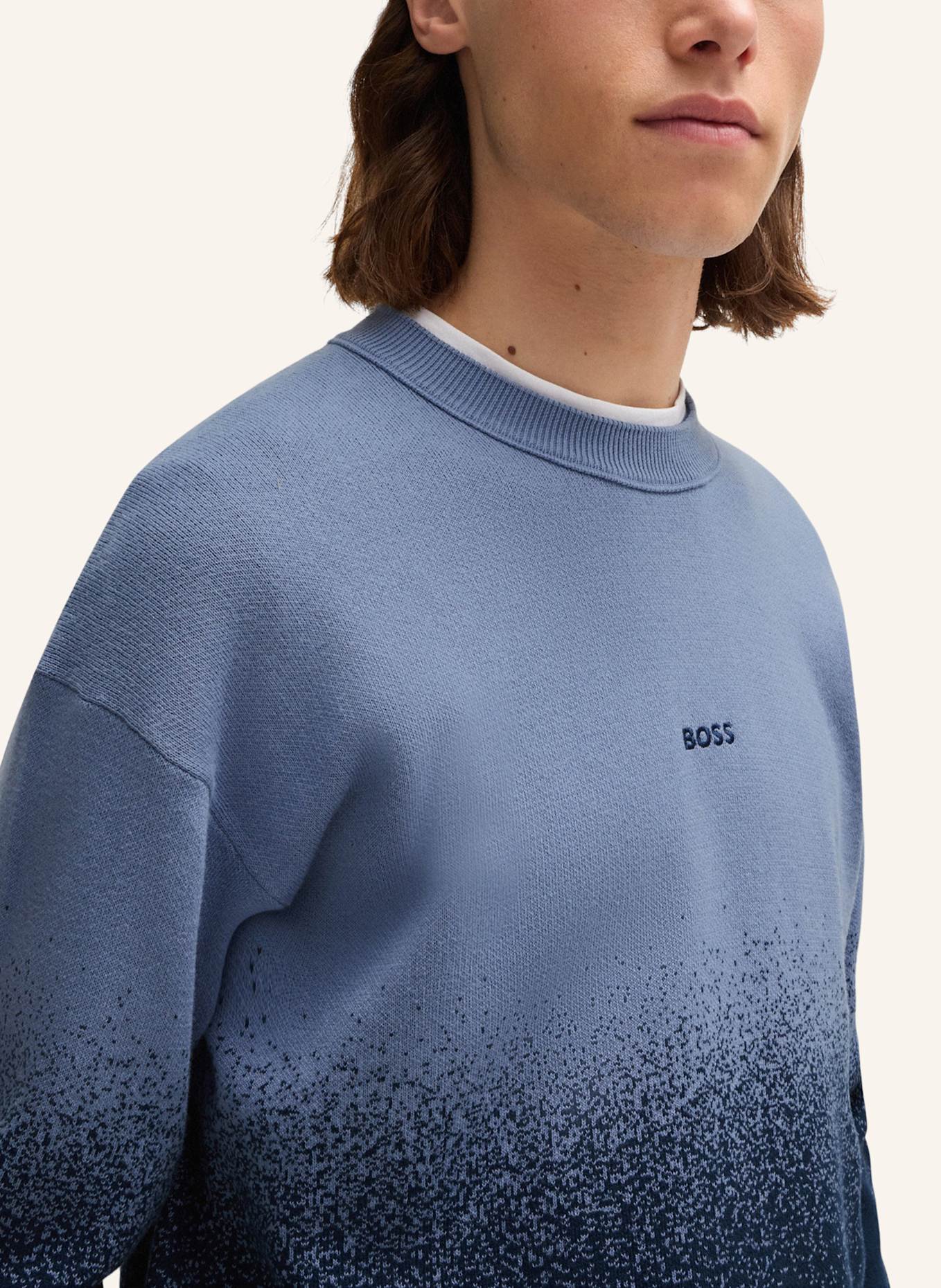 BOSS Pullover KOMBRE Relaxed Fit, Farbe: BLAU (Bild 3)