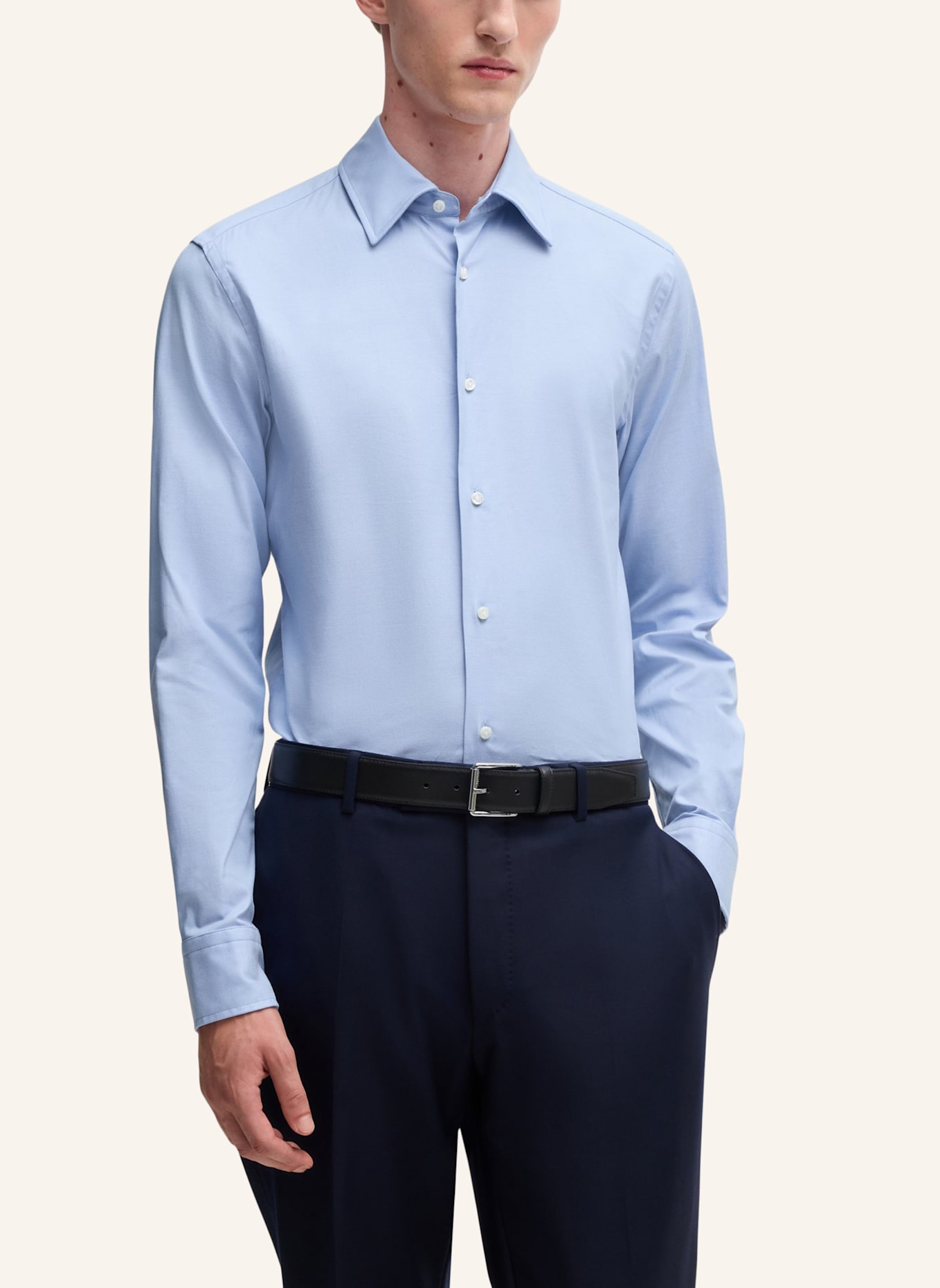 BOSS Business Hemd L-HAYS-KENT-C1-243 Slim Fit, Farbe: HELLBLAU (Bild 5)