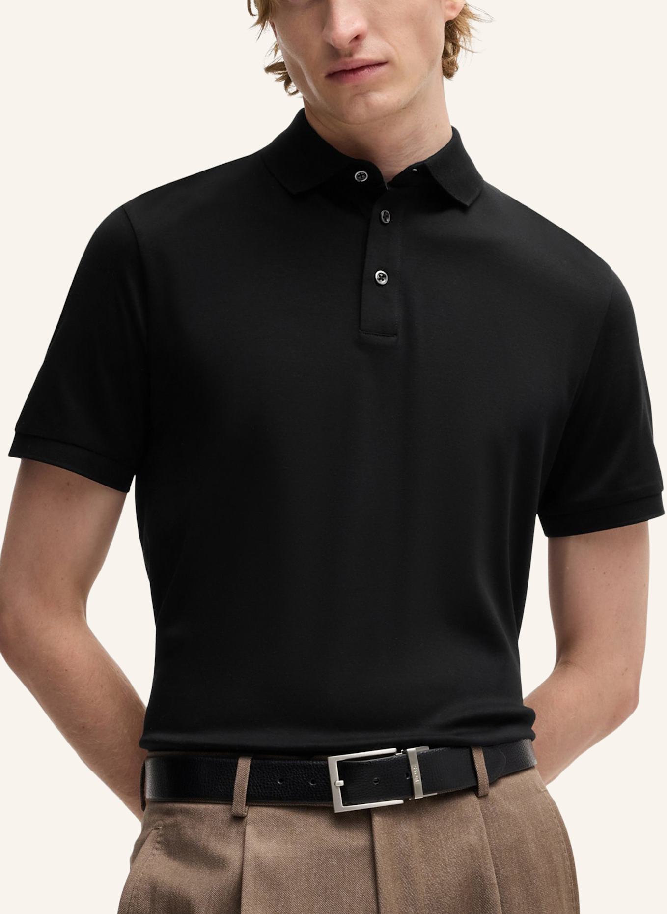 BOSS Poloshirt L-PERRY 14 Regular Fit, Farbe: SCHWARZ (Bild 4)