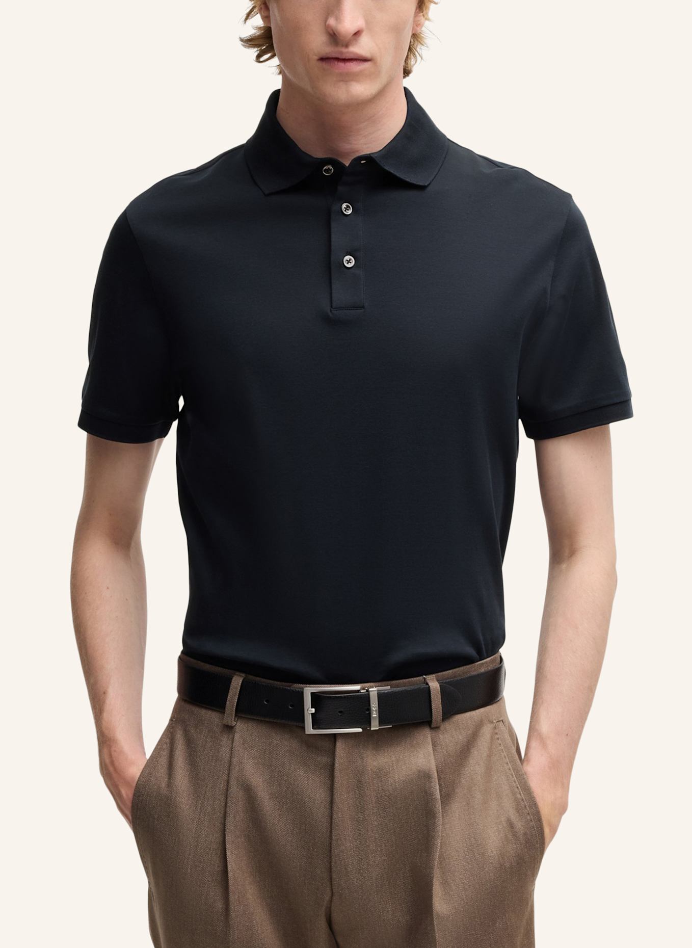 BOSS Poloshirt L-PERRY 14 Regular Fit, Farbe: DUNKELBLAU (Bild 4)