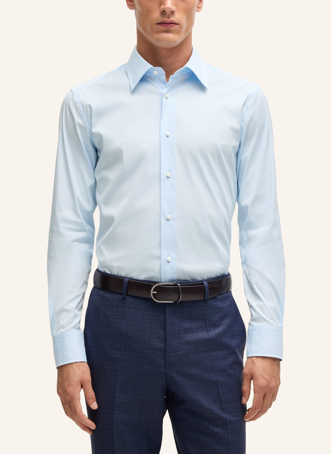 BOSS Business Hemd L-HAYS-KENT-C1-243 Slim Fit, Farbe: HELLBLAU (Bild 5)