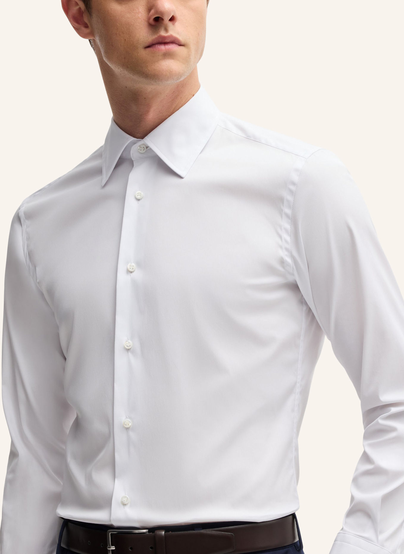 BOSS Business Hemd L-HAYS-KENT-C1-243 Slim Fit, Farbe: WEISS (Bild 3)