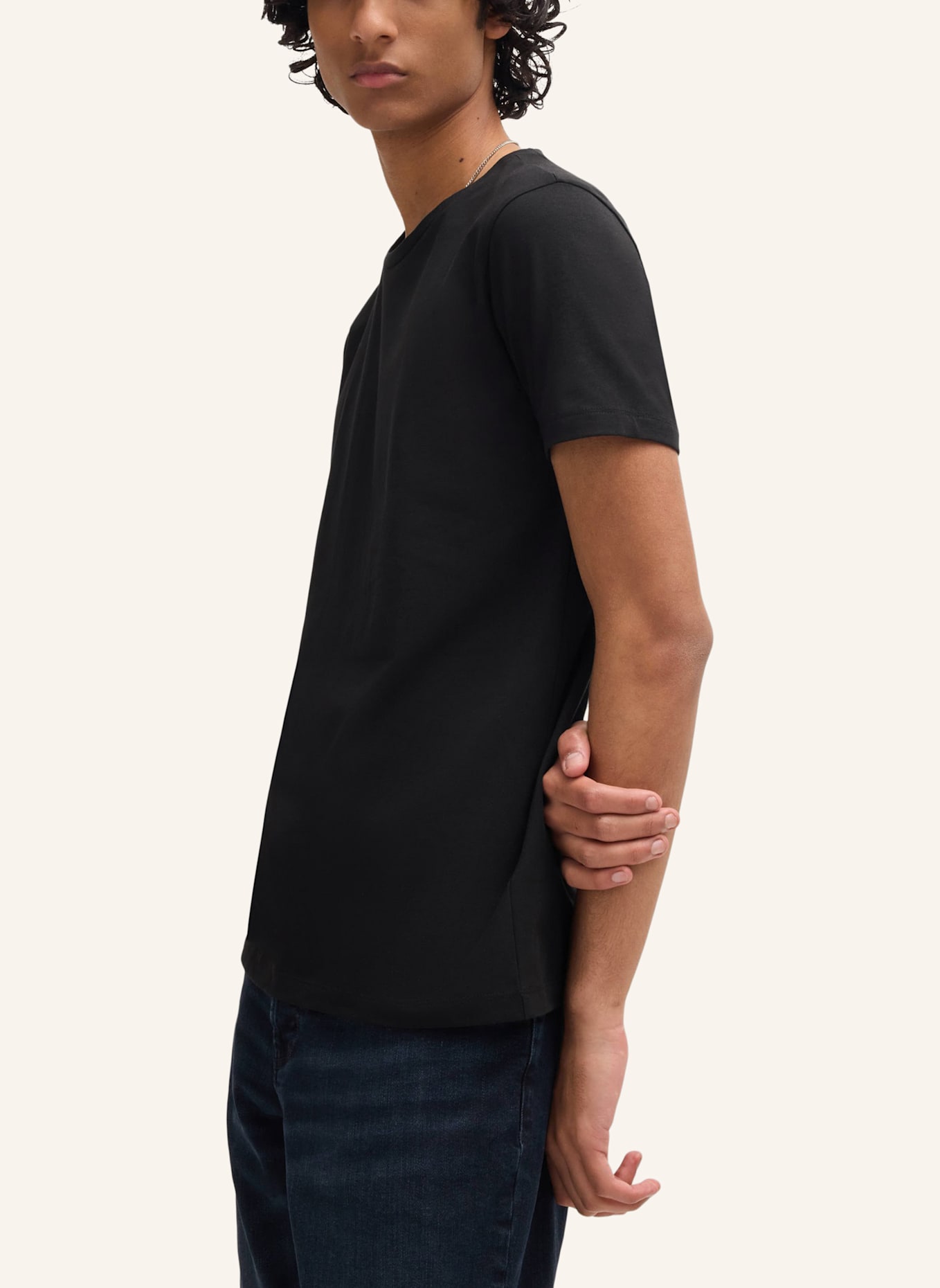 HUGO T-Shirt HUGO-ROUND Slim Fit: WEISS