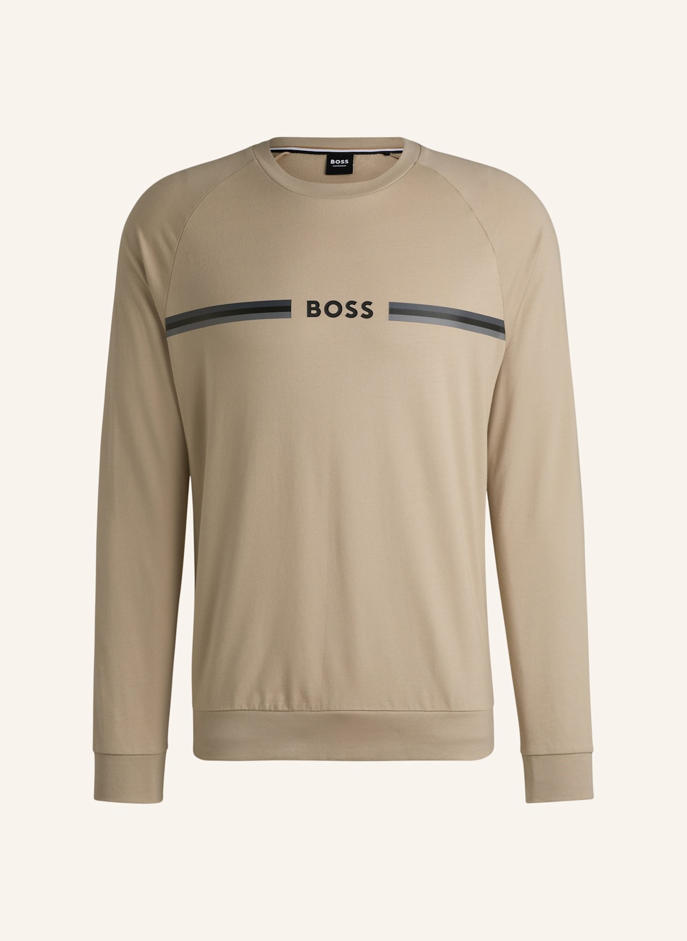 BOSS Loungewear Oberteil AUTHENTIC SWEATSHIRT Regular Fit, Farbe: BEIGE (Bild 1)