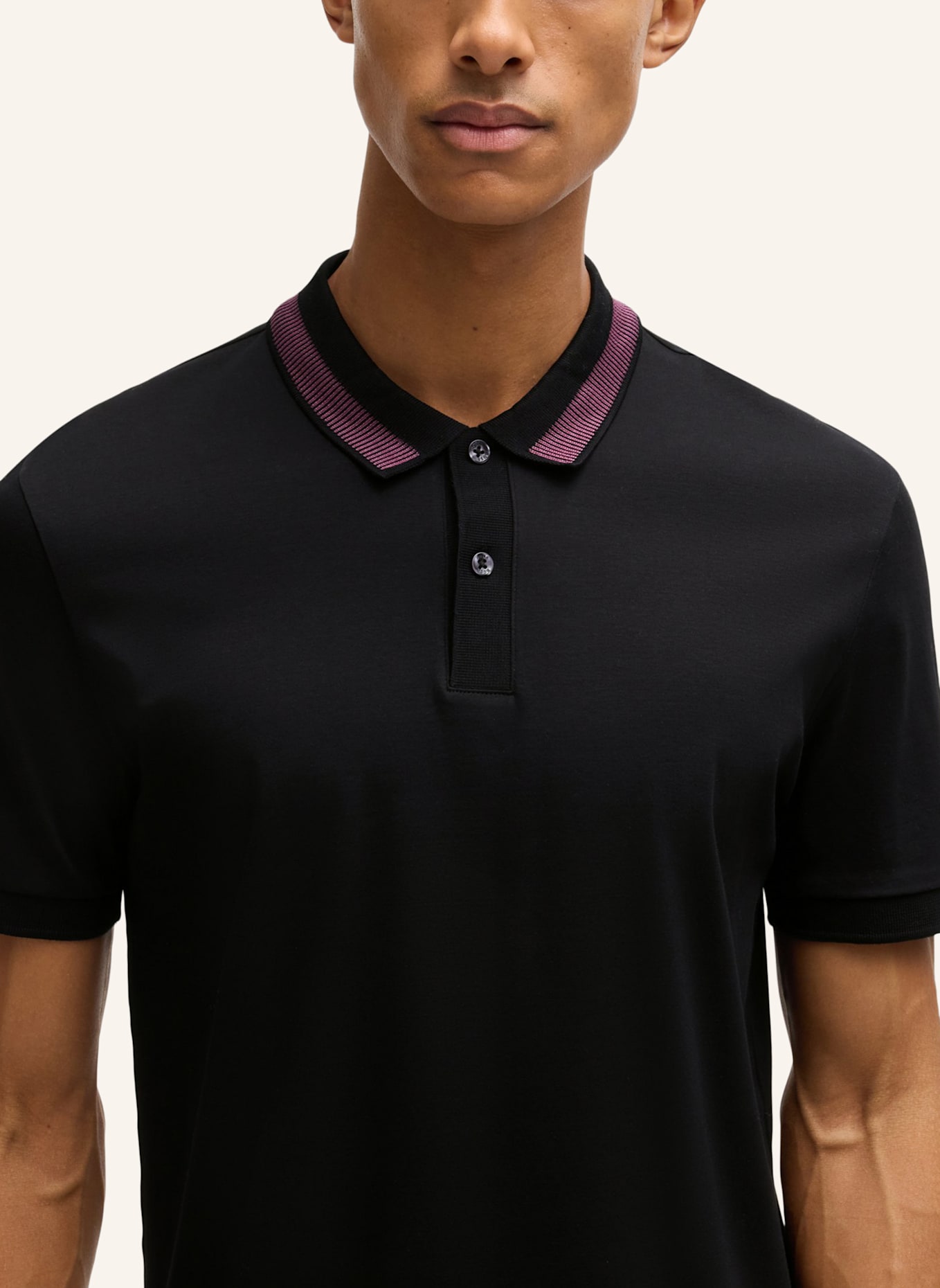 BOSS Poloshirt H-PHILLIPSON 199 Slim Fit, Farbe: SCHWARZ (Bild 3)