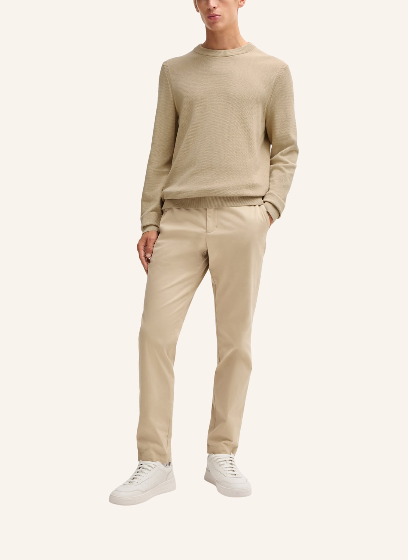 BOSS Pullover ECAIO-P Regular Fit, Farbe: BEIGE (Bild 5)