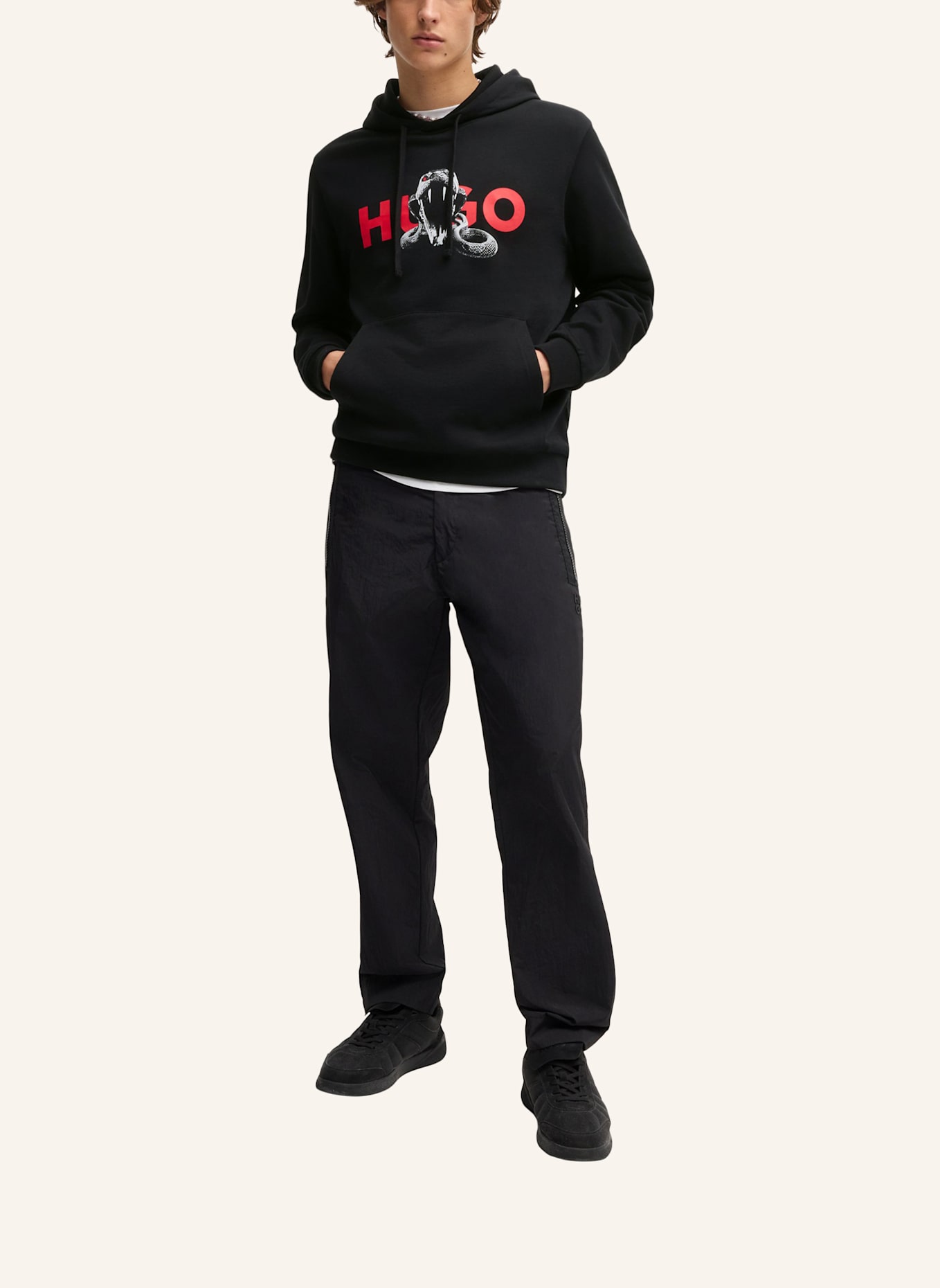 HUGO Sweatshirt DUELEYO Regular Fit, Farbe: SCHWARZ (Bild 5)