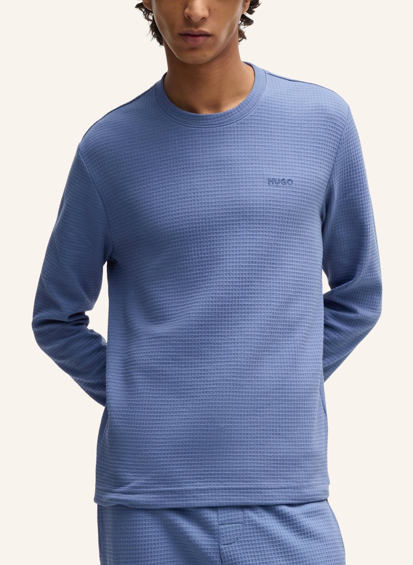 HUGO Pyjama-Oberteil AUSTIN LS SHIRT Regular Fit, Farbe: BLAU (Bild 4)