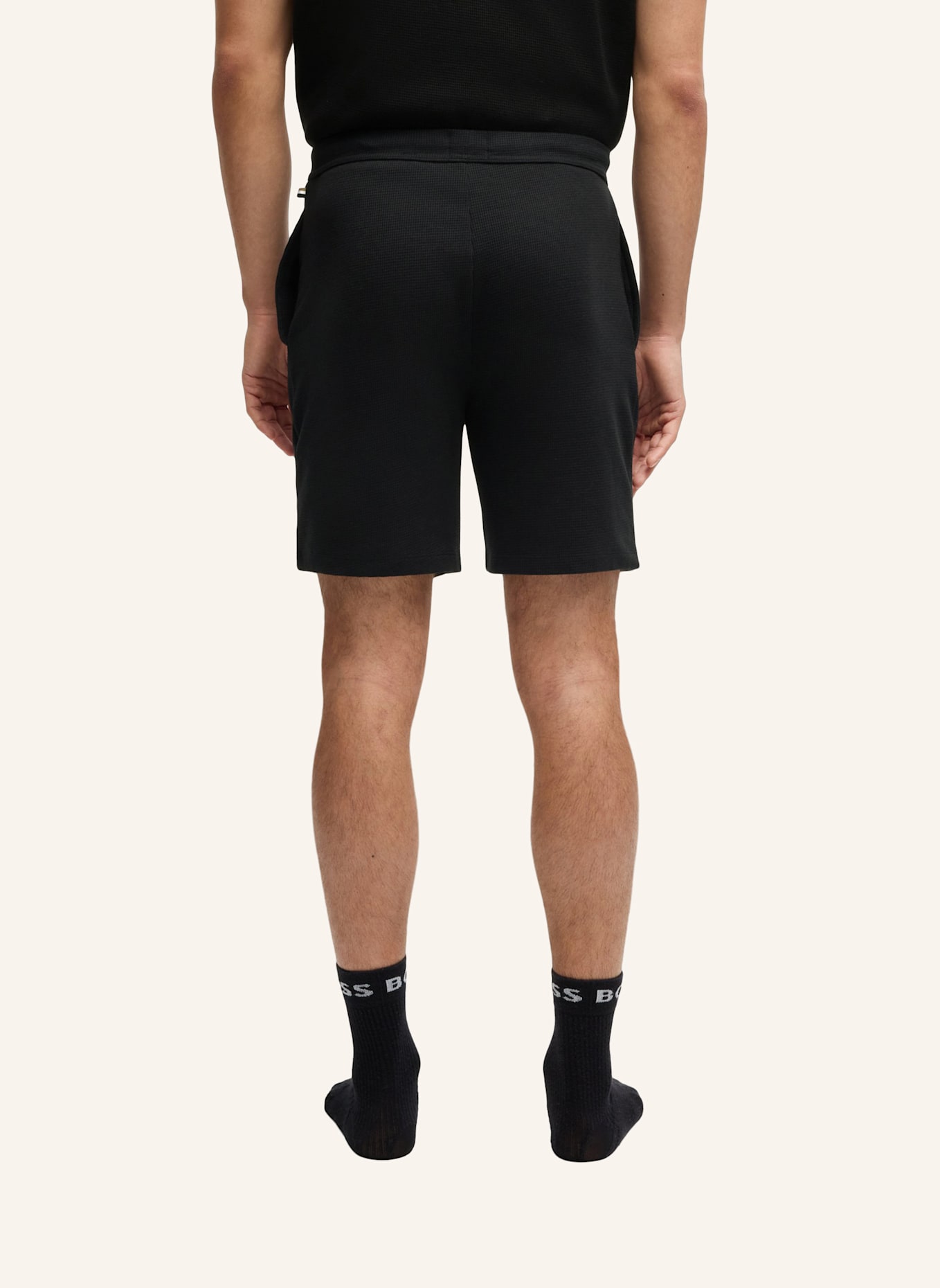 BOSS Pyjamas Unterteil WAFFLE SHORTS, Farbe: SCHWARZ (Bild 2)