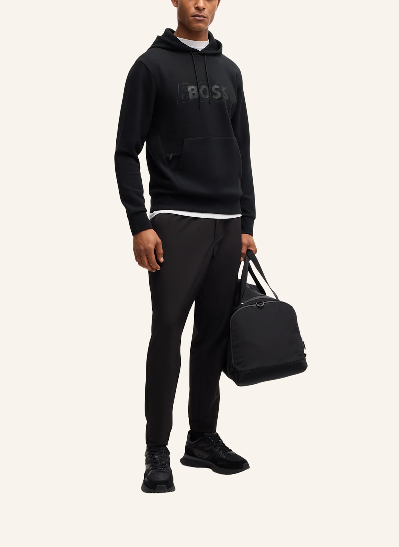 BOSS Sweatshirt SOODY DN BADGE Regular Fit, Farbe: SCHWARZ (Bild 5)