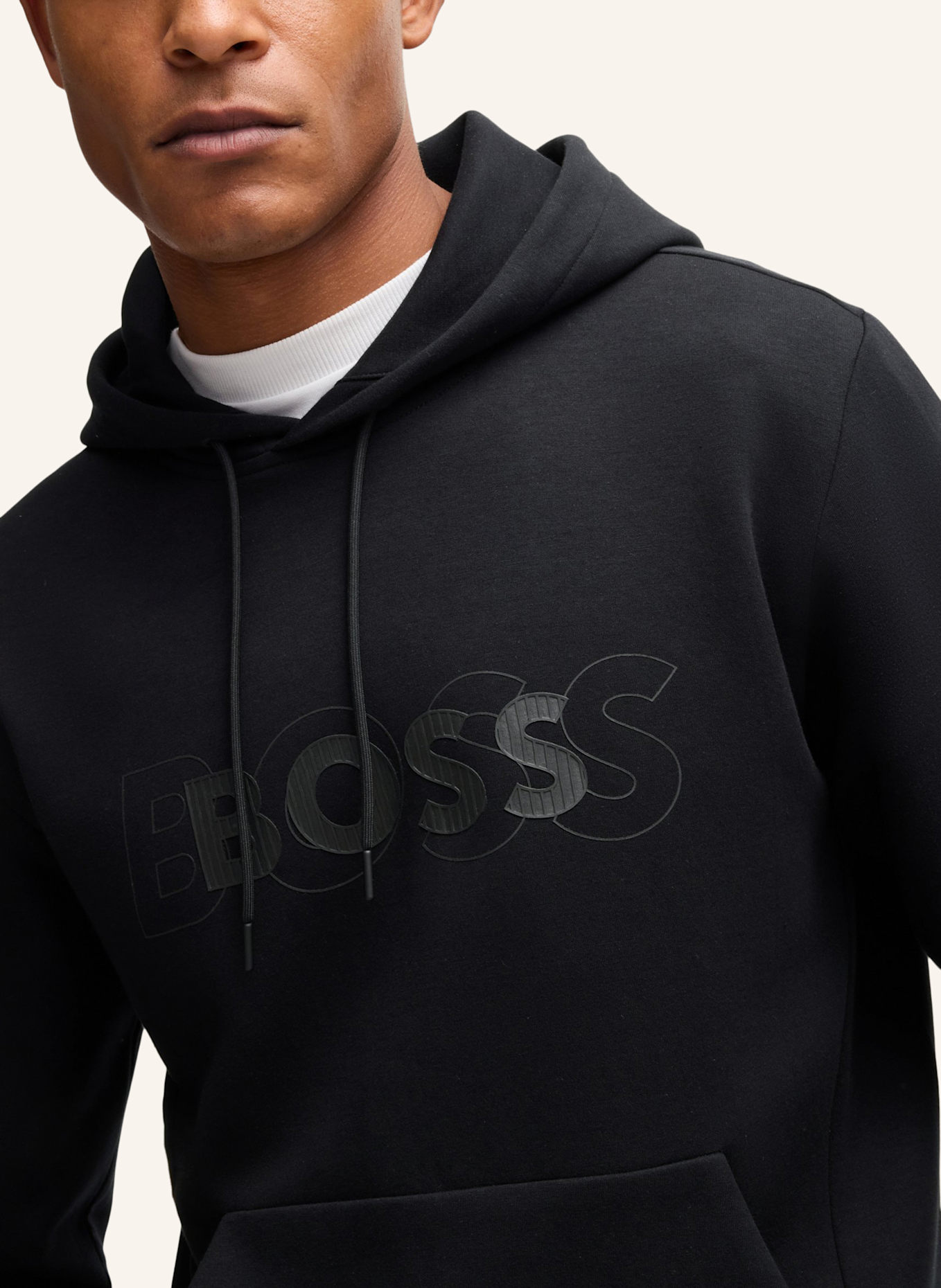 BOSS Sweatshirt SOODY DN BADGE Regular Fit, Farbe: SCHWARZ (Bild 3)