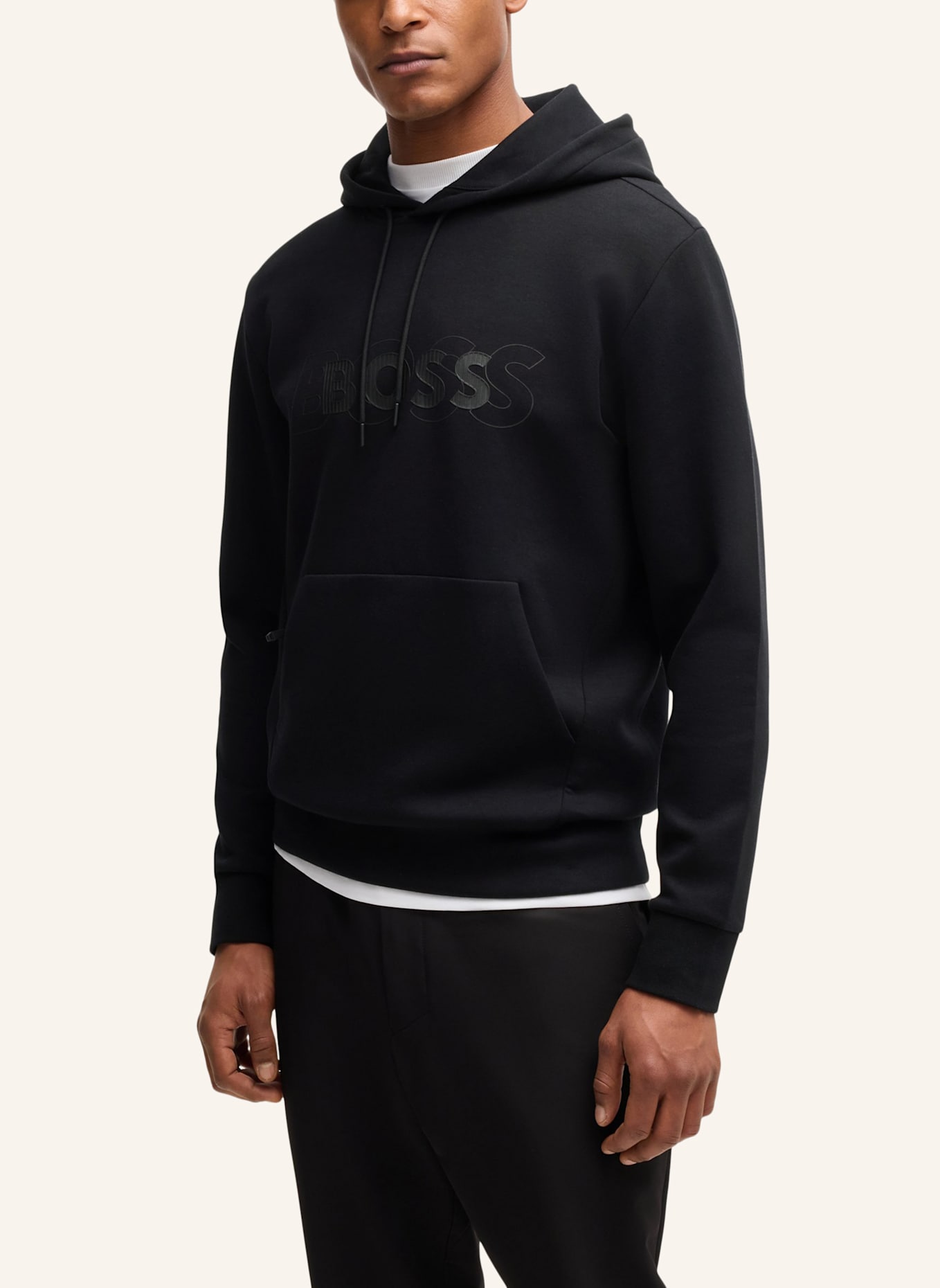 BOSS Sweatshirt SOODY DN BADGE Regular Fit, Farbe: SCHWARZ (Bild 4)