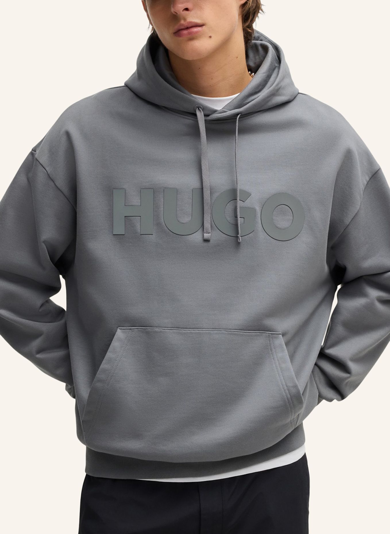 HUGO Sweatshirt DITCHLE Oversize Fit, Farbe: GRAU (Bild 4)