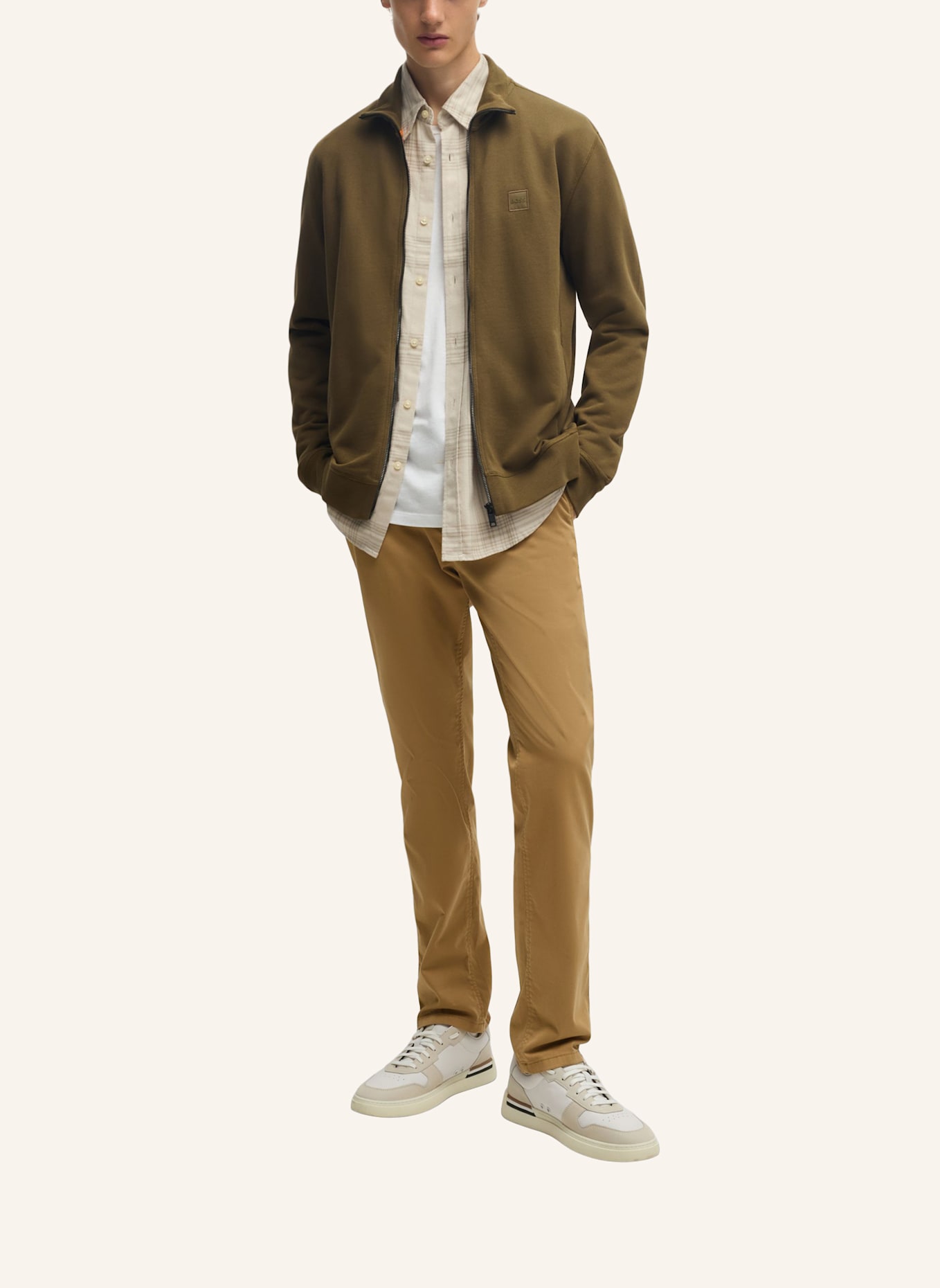 BOSS Casual Hose CHINO_SLIM Slim Fit, Farbe: BEIGE (Bild 6)