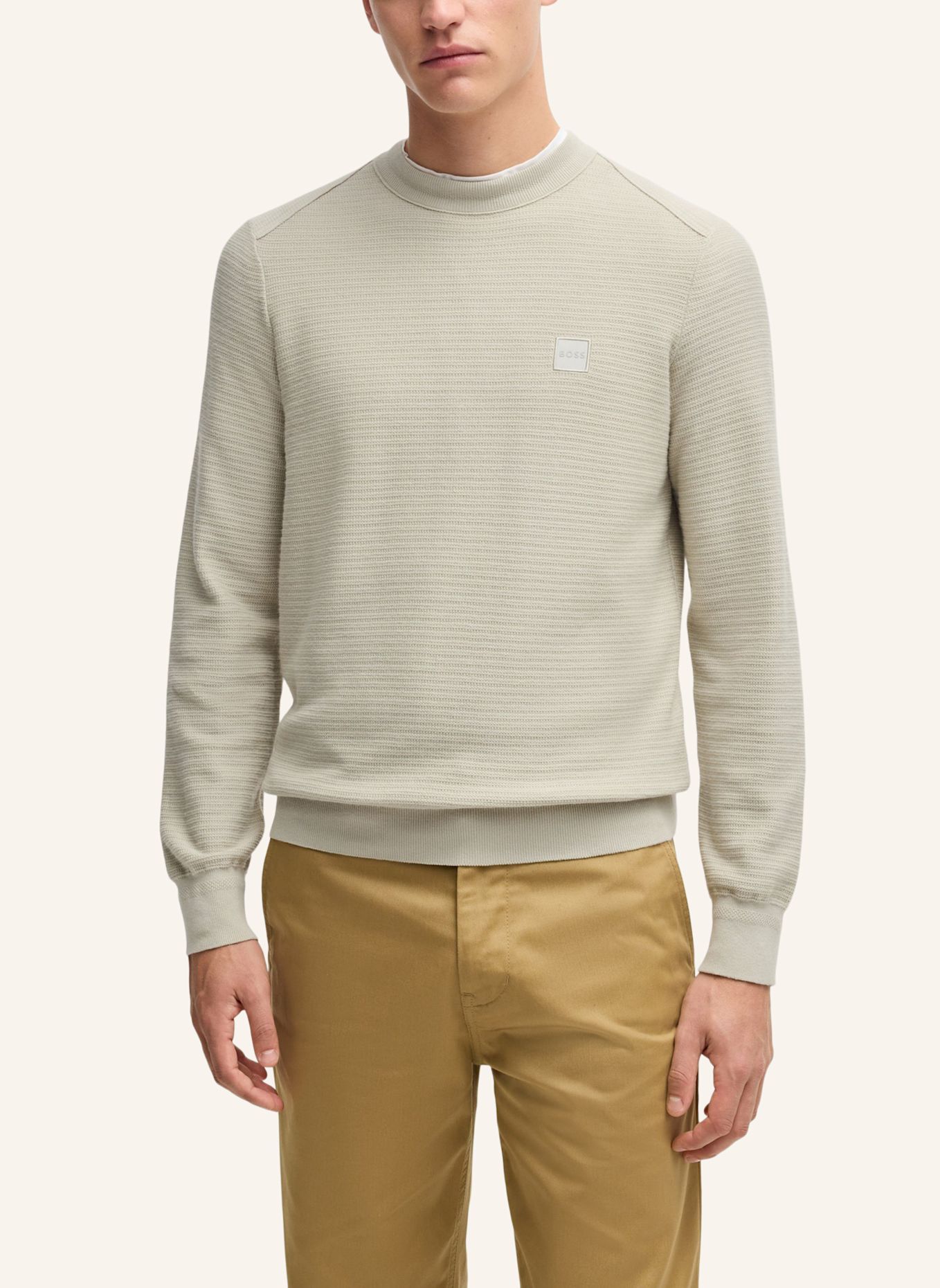 BOSS Pullover ANION_S Regular Fit, Farbe: BEIGE (Bild 4)