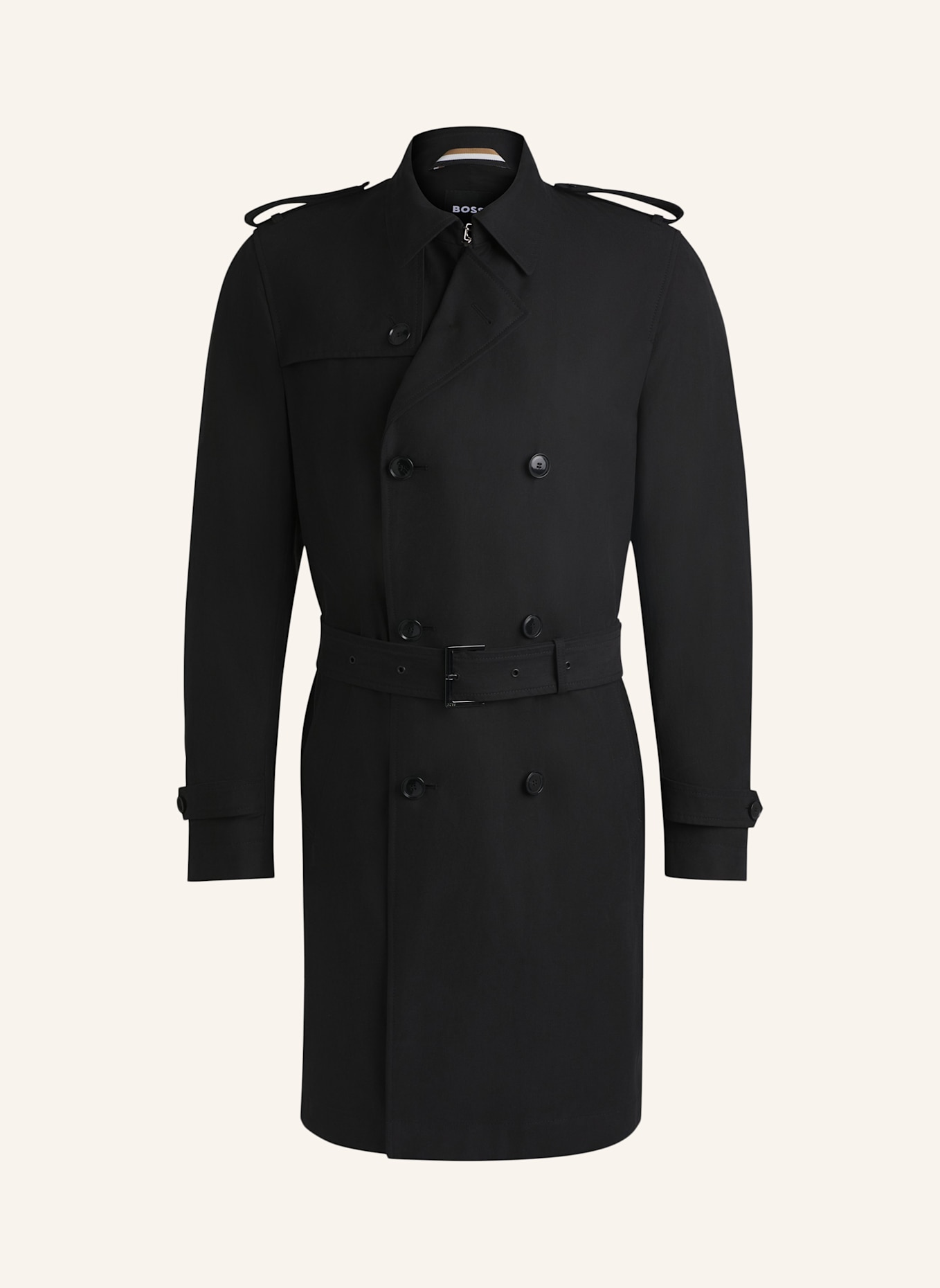 BOSS Trenchcoat H-HYDE-TRENCH-241 Slim Fit, Farbe: SCHWARZ (Bild 1)