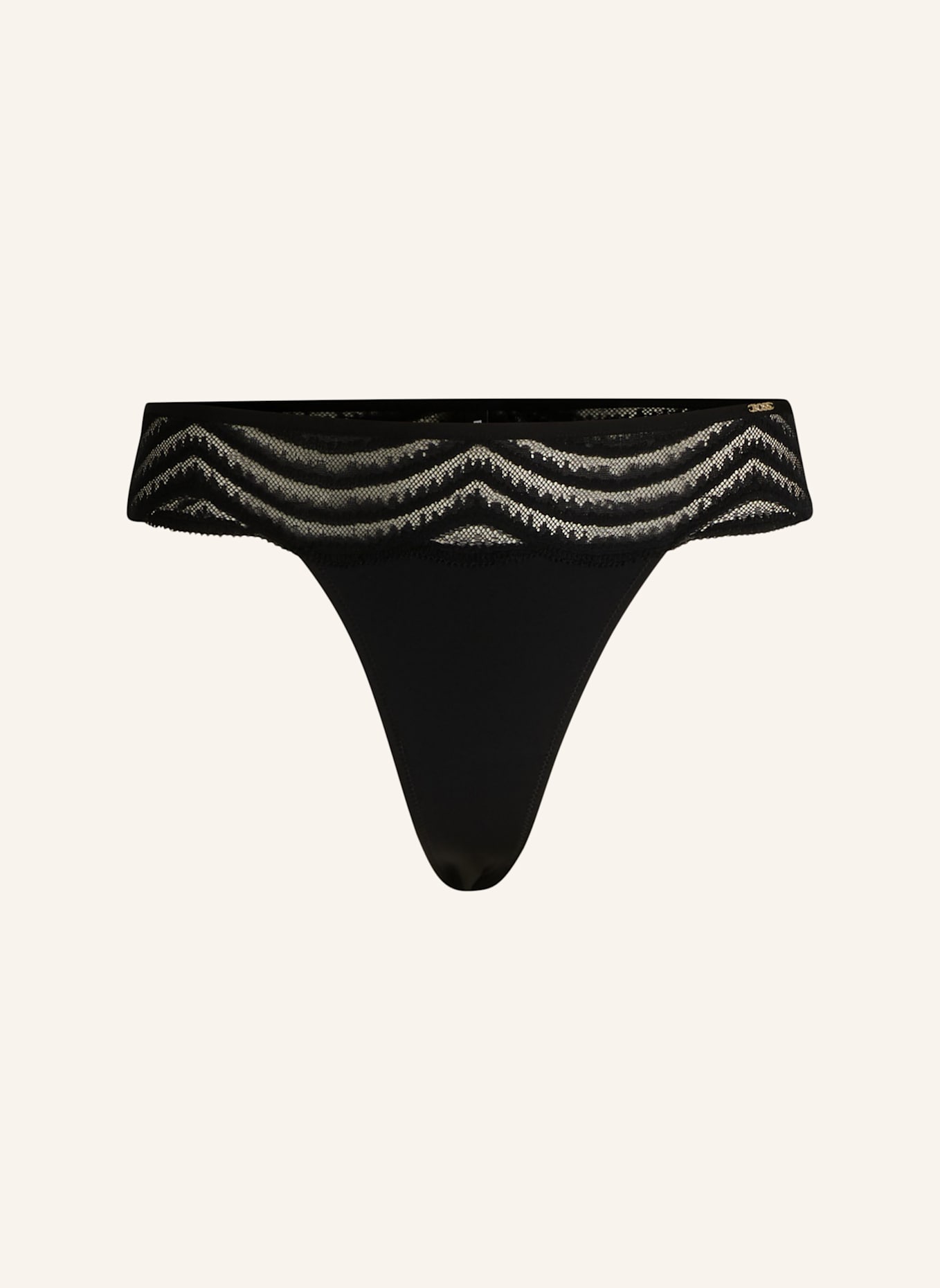 BOSS Slip THONG WAVE LACE, Farbe: SCHWARZ (Bild 1)