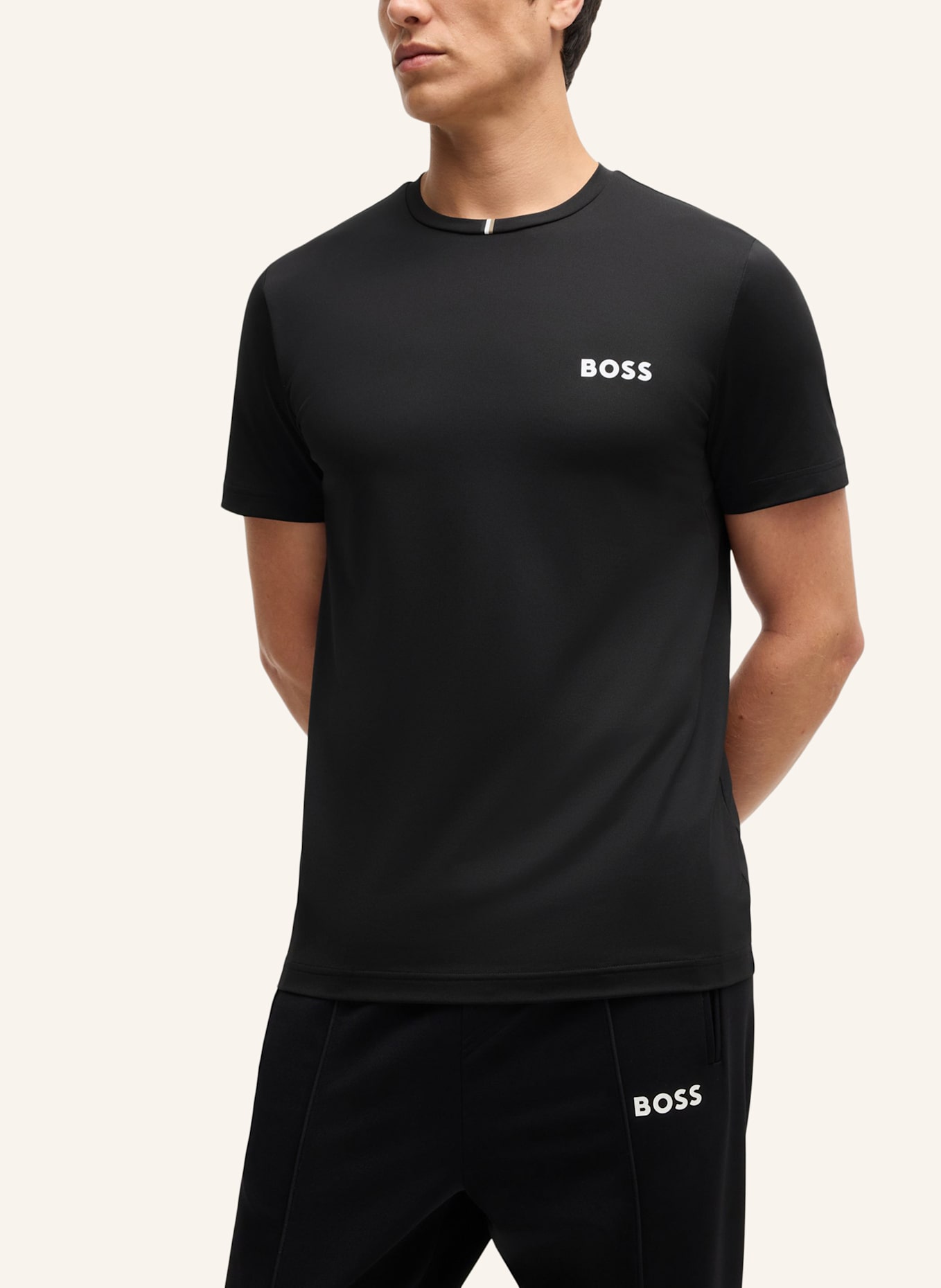 BOSS T-Shirt TEE MB Slim Fit, Farbe: SCHWARZ (Bild 4)