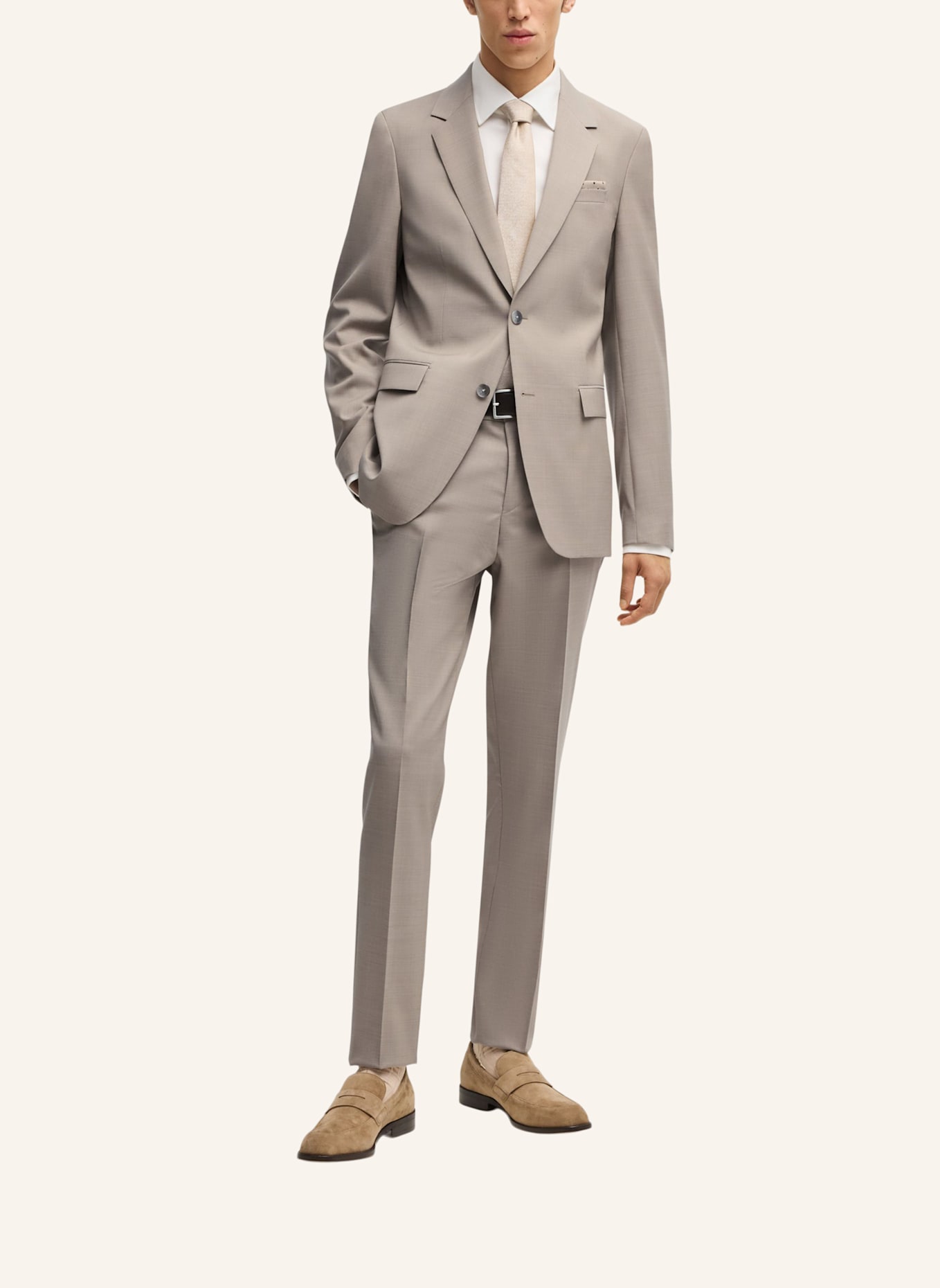 BOSS Business Anzug H-HOUSTON-2PCS-243 Slim Fit: BEIGE