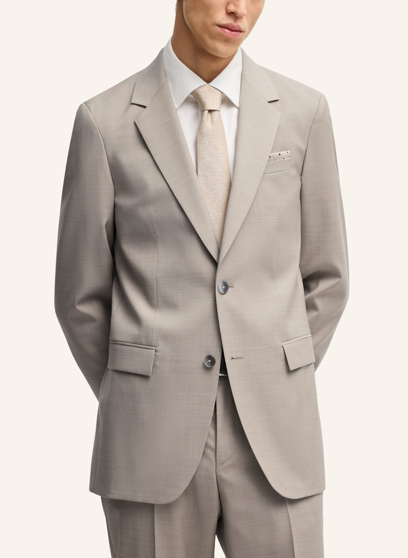 BOSS Business Anzug H-HOUSTON-2PCS-243 Slim Fit: BEIGE