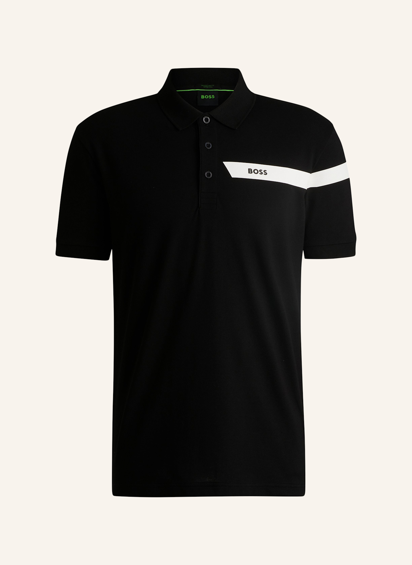 BOSS Poloshirt PADDY_IN Regular Fit: SCHWARZ