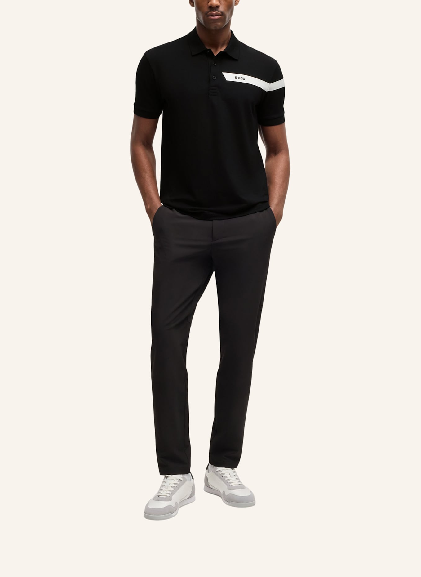 BOSS Poloshirt PADDY_IN Regular Fit: SCHWARZ